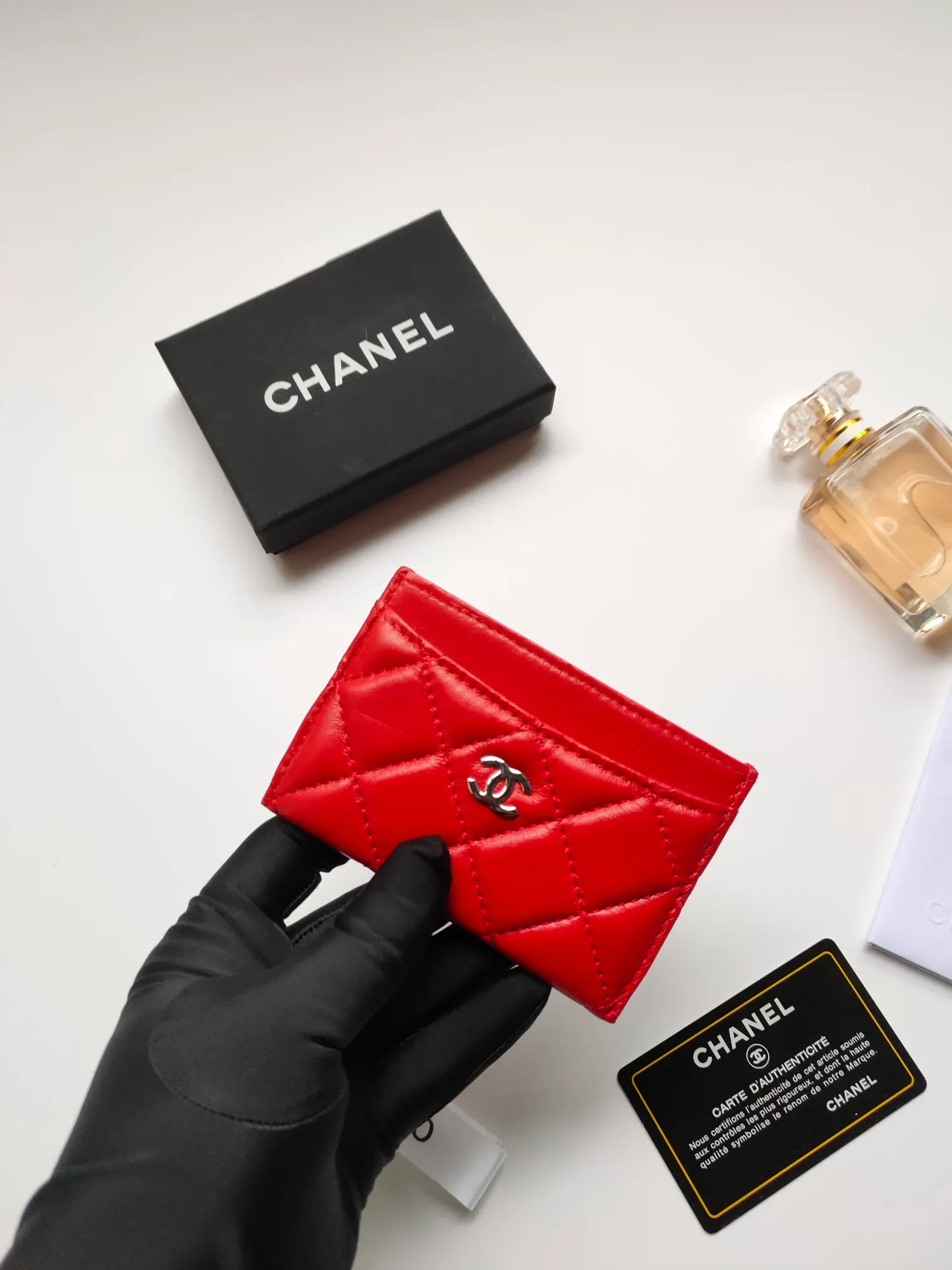 💰90 CHANEL Chanel counter card holder👍Model number: AP446 Size: 7.5×11.2×0.5cm Sheepskin inside and outside😍😍Fine workmanship High-end quality [Rose] Complete accessories