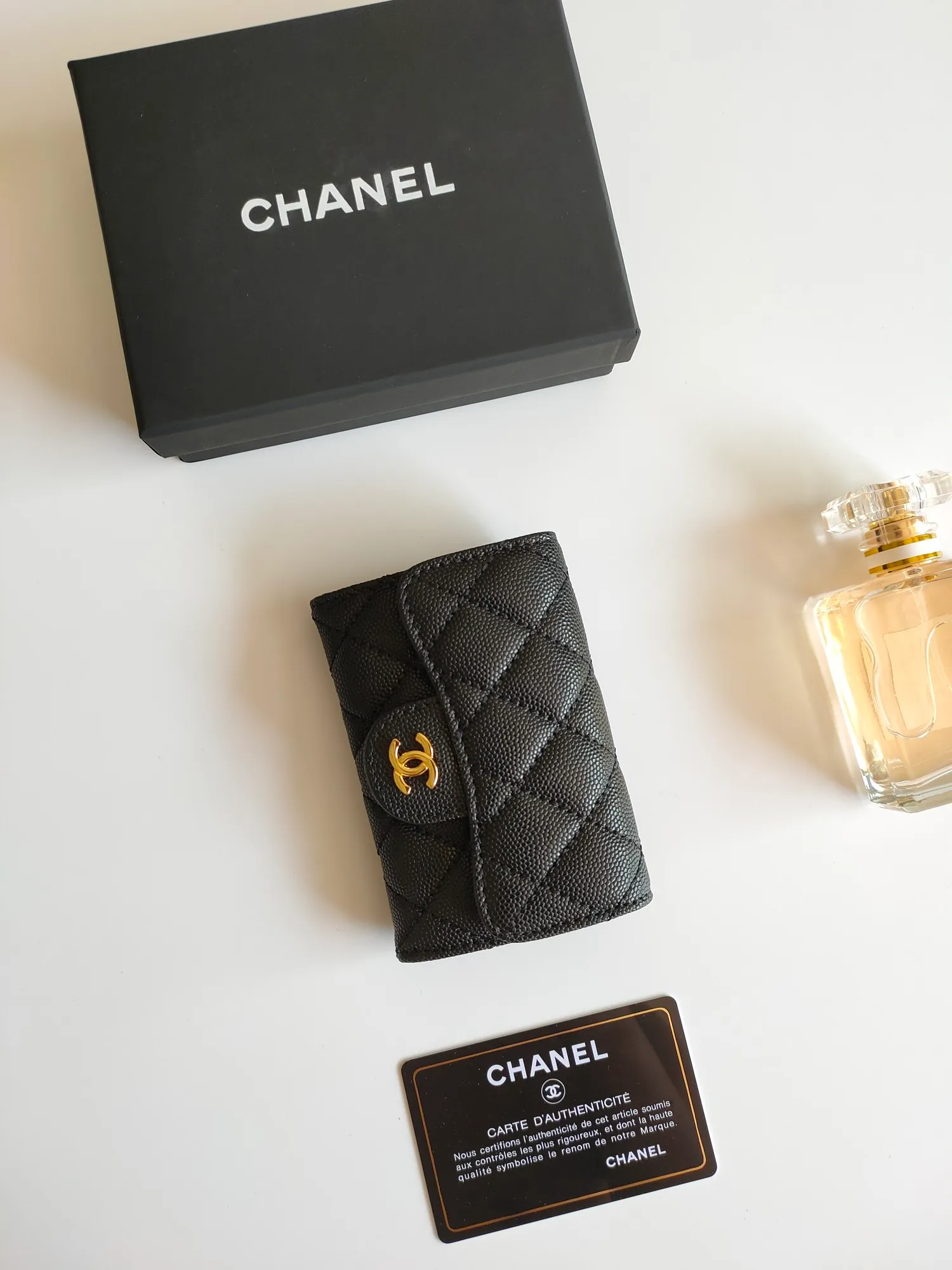 ￥110 CHANEL Chanel classic flap card holder. Imported sheepskin and caviar cowhide, card holder and coin purse integrated, with slip pocket on the back, model number: AP448, size: 7.5 × 11.3 × 2.1 cm