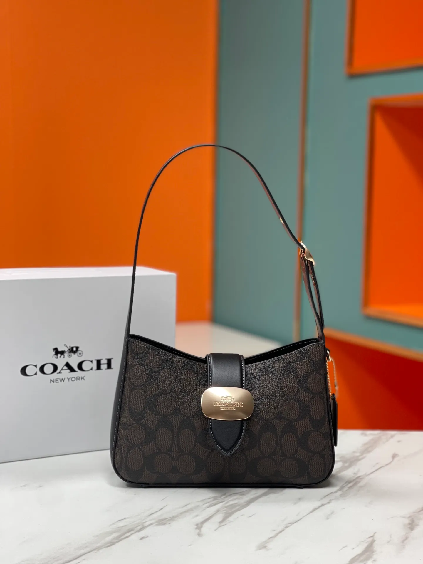 Top original order p400💰Coach counter new Eliza hobo armpit bag, model CR528. Size 25X6X17
