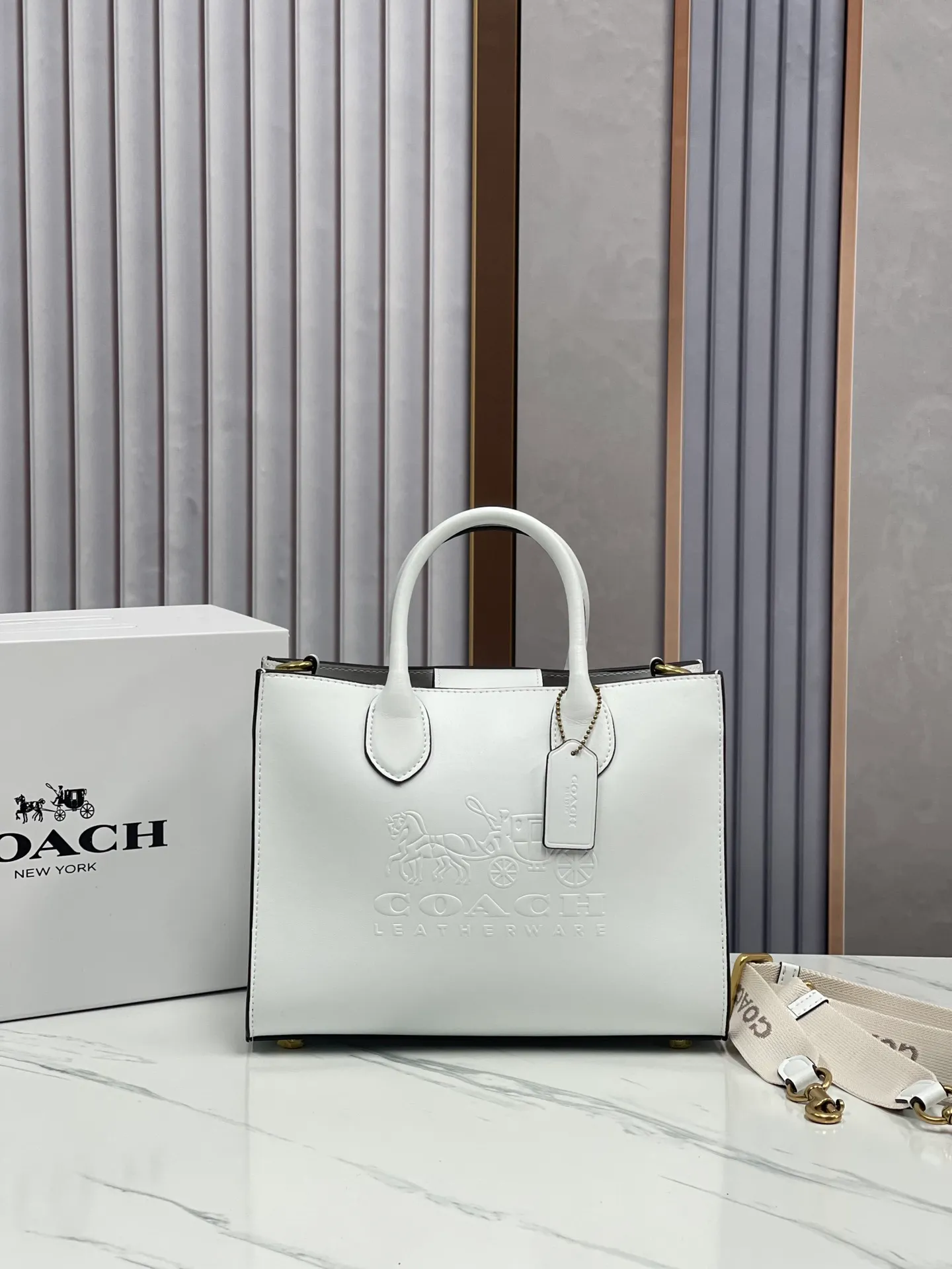Top original order p460💰coach/Coach new model CR681 counter new ACE carriage pattern women's tote bag single shoulder crossbody handheld tote bag double shoulder strap design size: 26X20.5X12