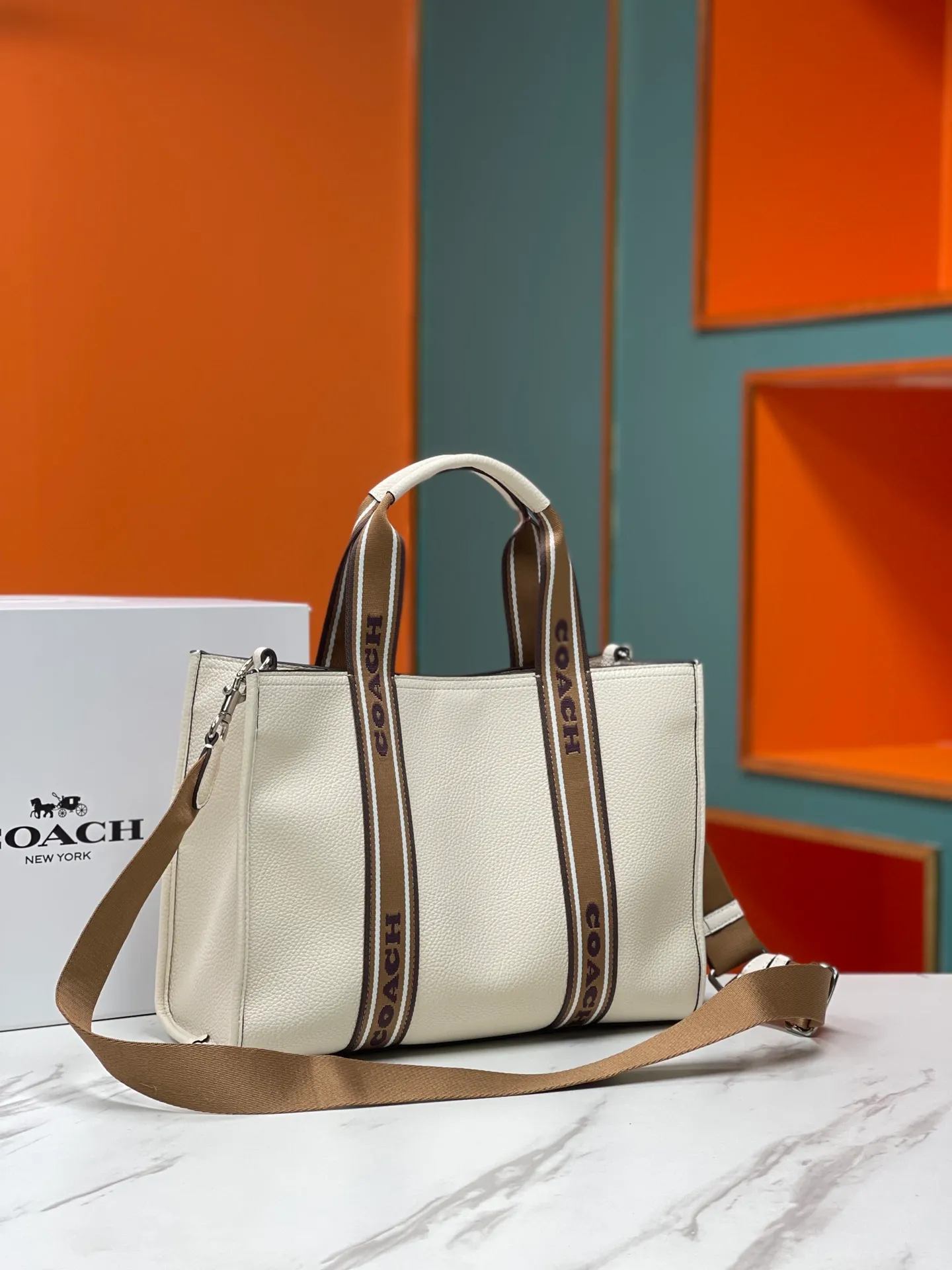 Top original order p460💰COACH/Coach new shopping bag counter synchronization model CM067 _SVCAH2023 new size 36X25X13