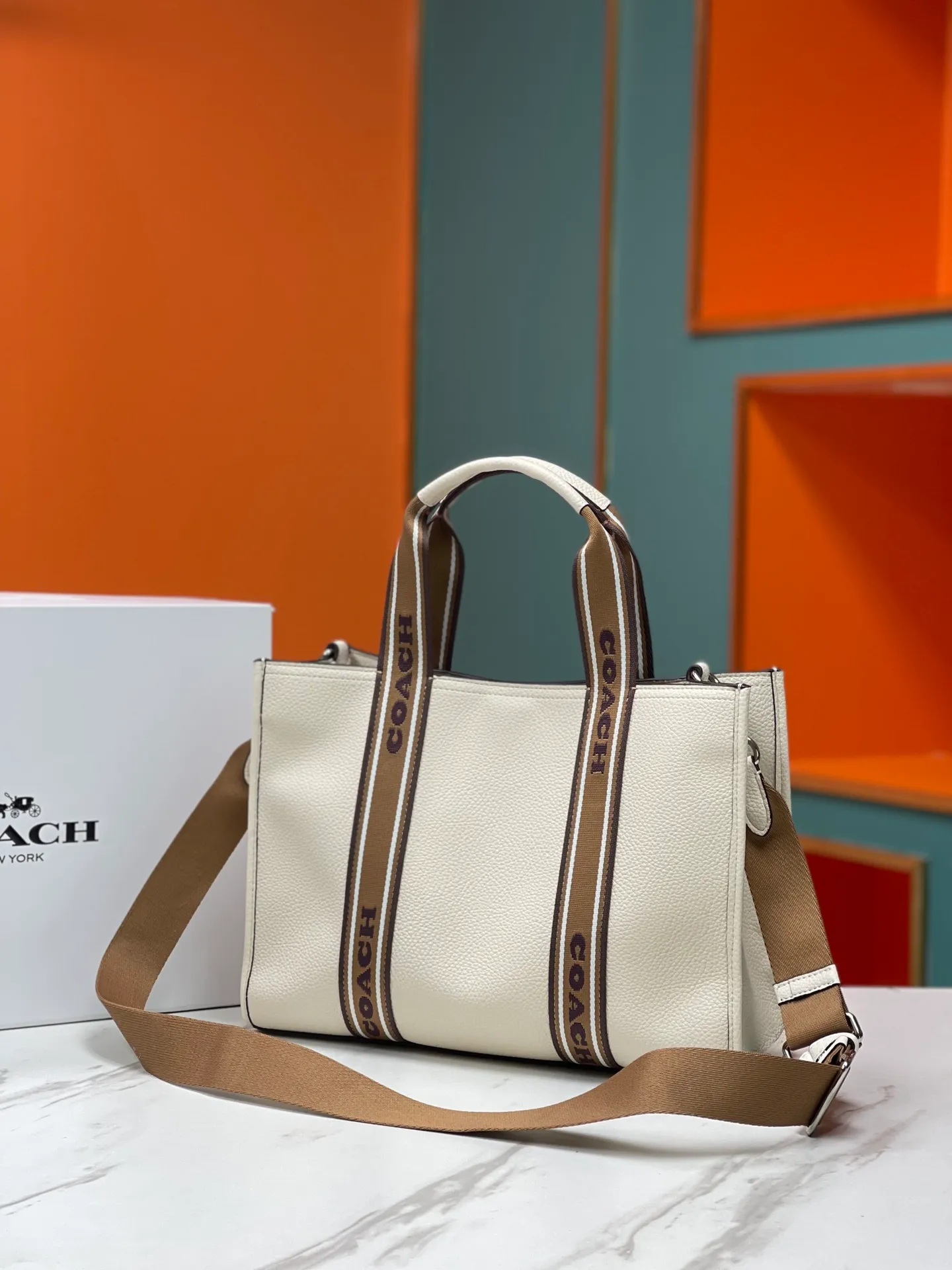 Top original order p460💰COACH/Coach new shopping bag counter synchronization model CM067 _SVCAH2023 new size 36X25X13