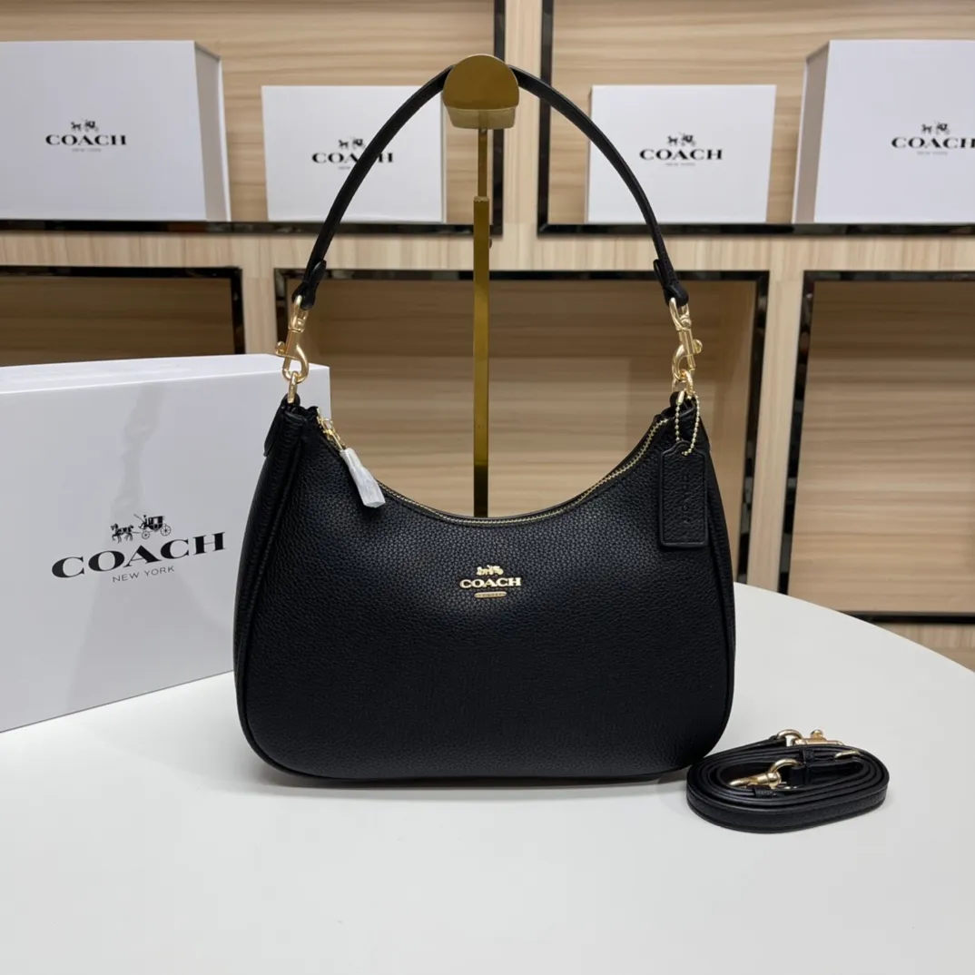 Top original order batch 430💰COACH/Coach official outlet style women's leather college style single shoulder crossbody handbag armpit bag. Model CJ517. 29 X23 X23