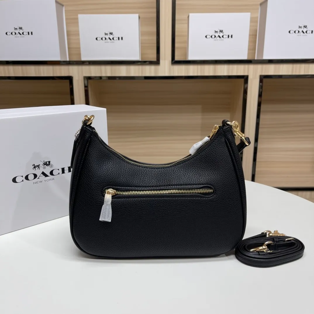 Top original order batch 430💰COACH/Coach official outlet style women's leather college style single shoulder crossbody handbag armpit bag. Model CJ517. 29 X23 X23
