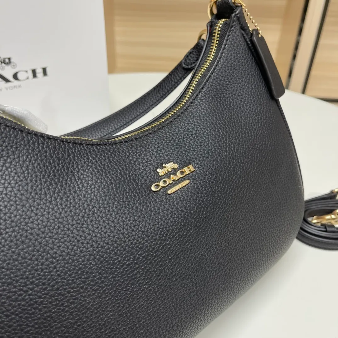 Top original order batch 430💰COACH/Coach official outlet style women's leather college style single shoulder crossbody handbag armpit bag. Model CJ517. 29 X23 X23