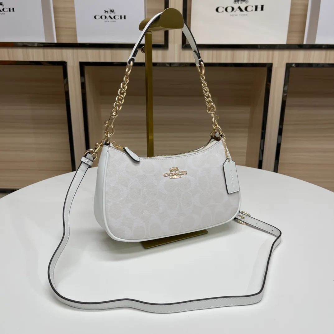 Top original order batch 380💰coach/Coach new armpit bag new model in stock. Model 548, 209, 173. C's Outlet women's bag color-blocked TERI shoulder bag. . DETAILS details Material: cow leather 2 credit card slots Built-in multi-function pocket Top zipper closure, fabric lining Detachable handle with vertical length of 21cm Detachable shoulder strap with vertical length of 58cm, can be used for shoulder or crossbody Dimensions: 24.5cm (length) × 15.5cm (height) 7.5cm (width),