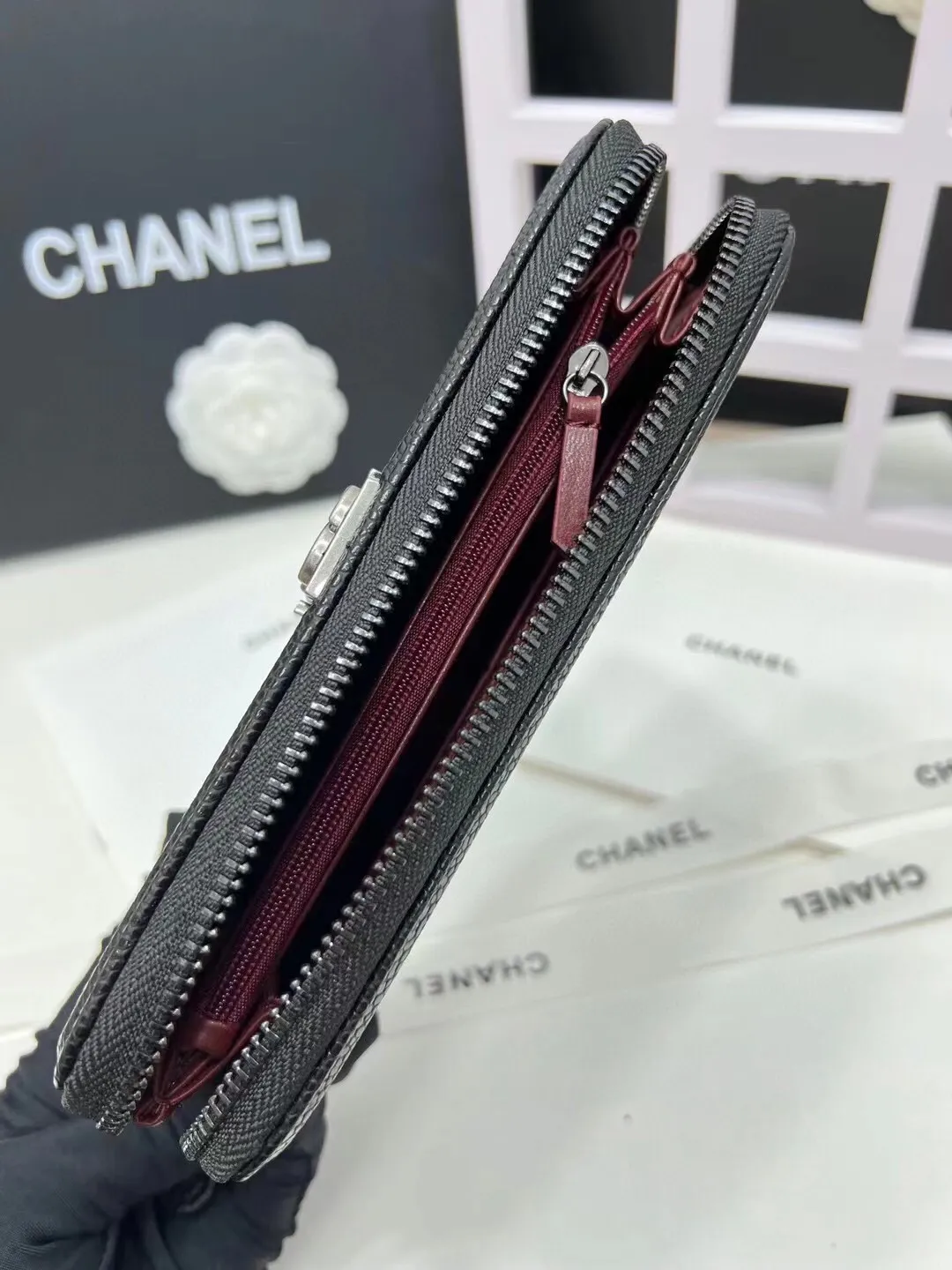 Upgraded version💋leboy series small grain ball grain cowhide vs sheepskin🍃gold and silver buckle.Chanel 🆕new color snap button 20% off long wallet, [satisfied][satisfied] original order quality exquisite lock buckle, exquisite stitching workmanship 8 card slots with the latest packaging 80286🍃Size: 19cm💰180