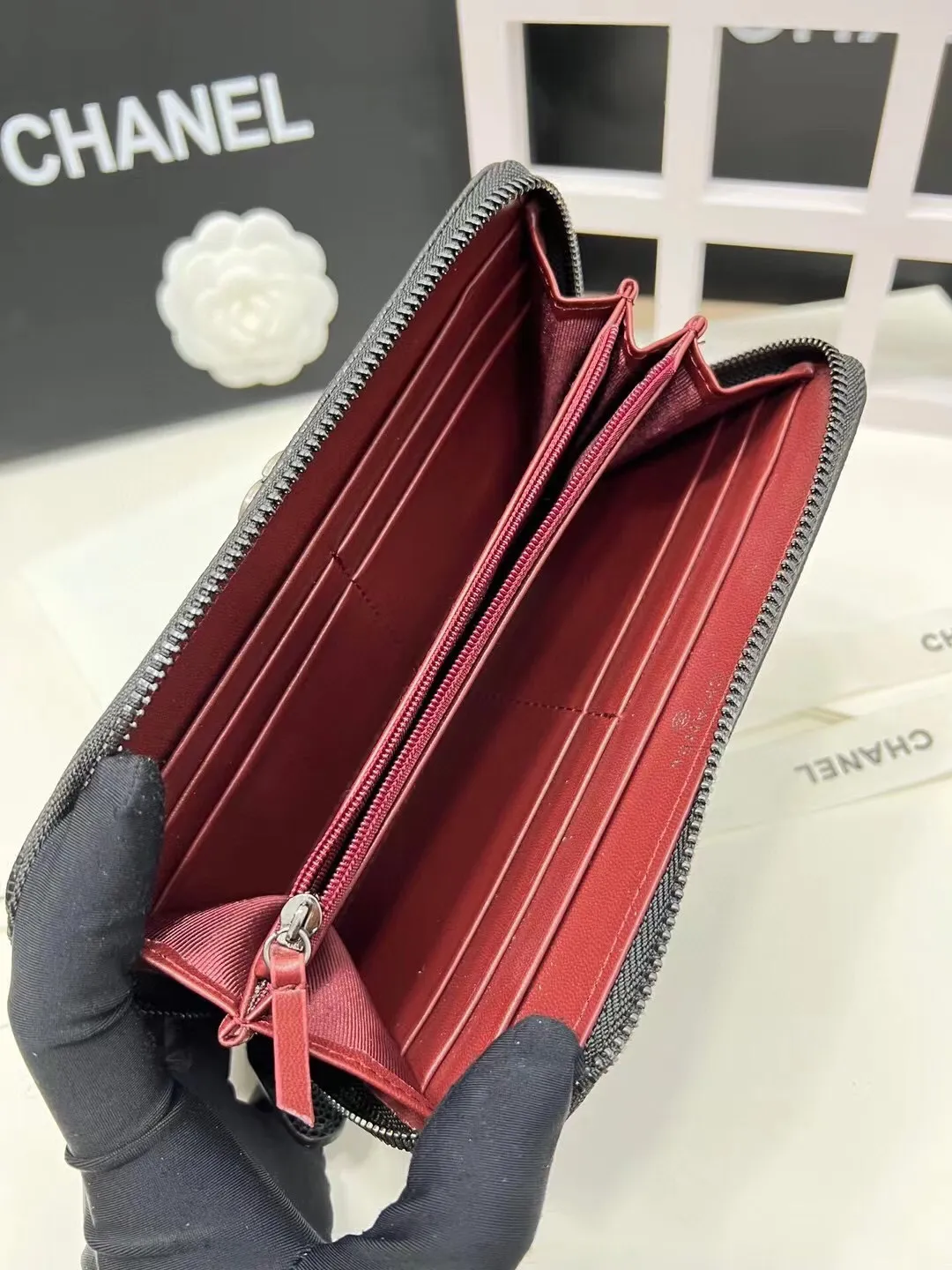 Upgraded version💋leboy series small grain ball grain cowhide vs sheepskin🍃gold and silver buckle.Chanel 🆕new color snap button 20% off long wallet, [satisfied][satisfied] original order quality exquisite lock buckle, exquisite stitching workmanship 8 card slots with the latest packaging 80286🍃Size: 19cm💰180
