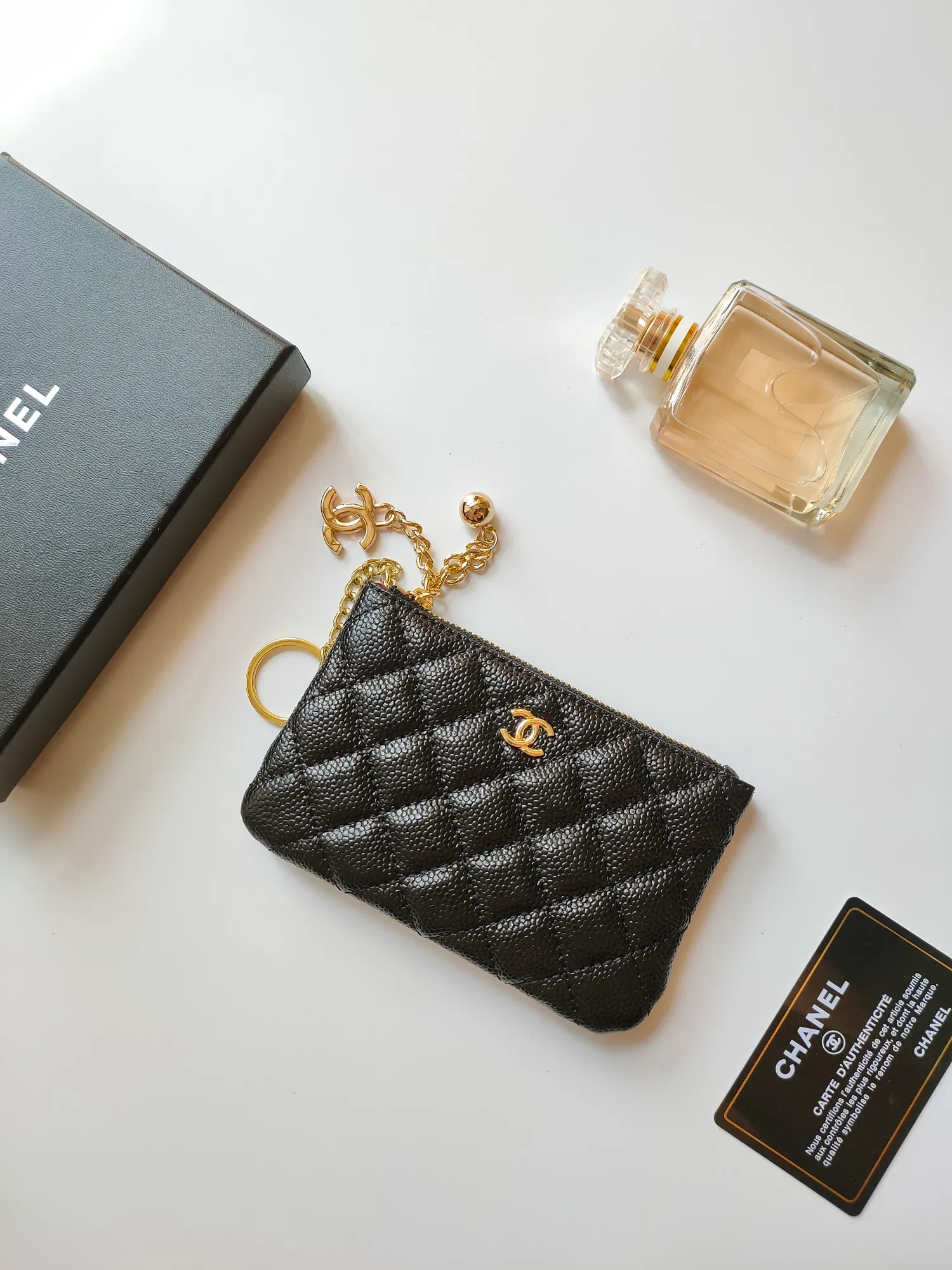 ￥120 CHANEL's new pendant coin purse 💦Model No. A50168 top-quality leather hardware, rhombus pattern. Beautiful details, complete package! Size:14-10-1cm