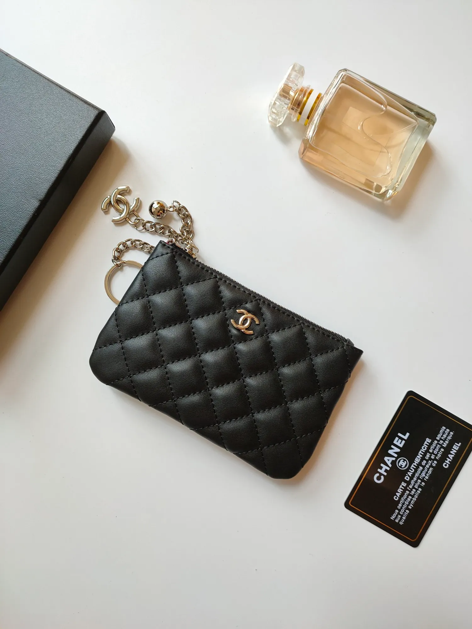 ￥120 CHANEL's new pendant coin purse 💦Model No. A50168 top-quality leather hardware, rhombus pattern. Beautiful details, complete package! Size:14-10-1cm