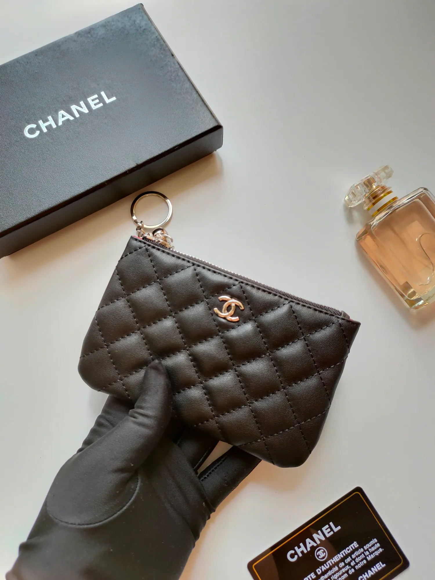 ￥120 CHANEL's new pendant coin purse 💦Model No. A50168 top-quality leather hardware, rhombus pattern. Beautiful details, complete package! Size:14-10-1cm
