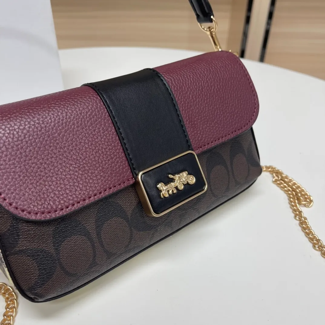 Top original order p420💰COACH Classic Outlet new GRACE flip shoulder crossbody bag for women, model CC033. Size: 22X12.5X5.5