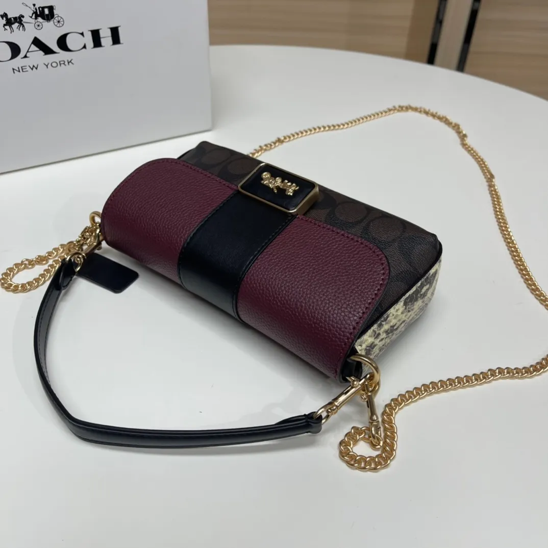 Top original order p420💰COACH Classic Outlet new GRACE flip shoulder crossbody bag for women, model CC033. Size: 22X12.5X5.5