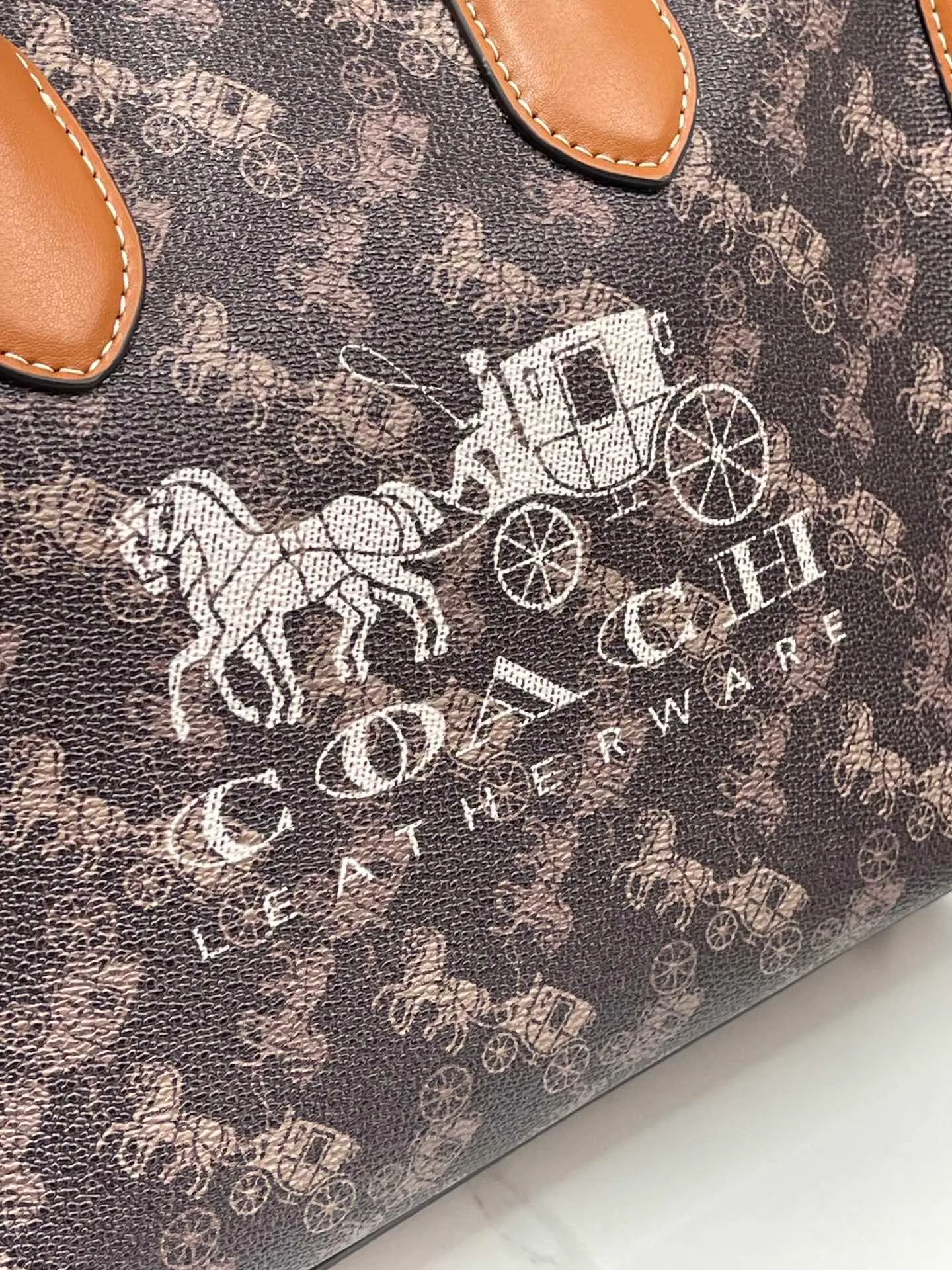 Top original order p460💰coach/Coach new model CR680 counter new ACE carriage pattern women's tote bag single shoulder crossbody handheld tote bag double shoulder strap design size: 26X20.5X12