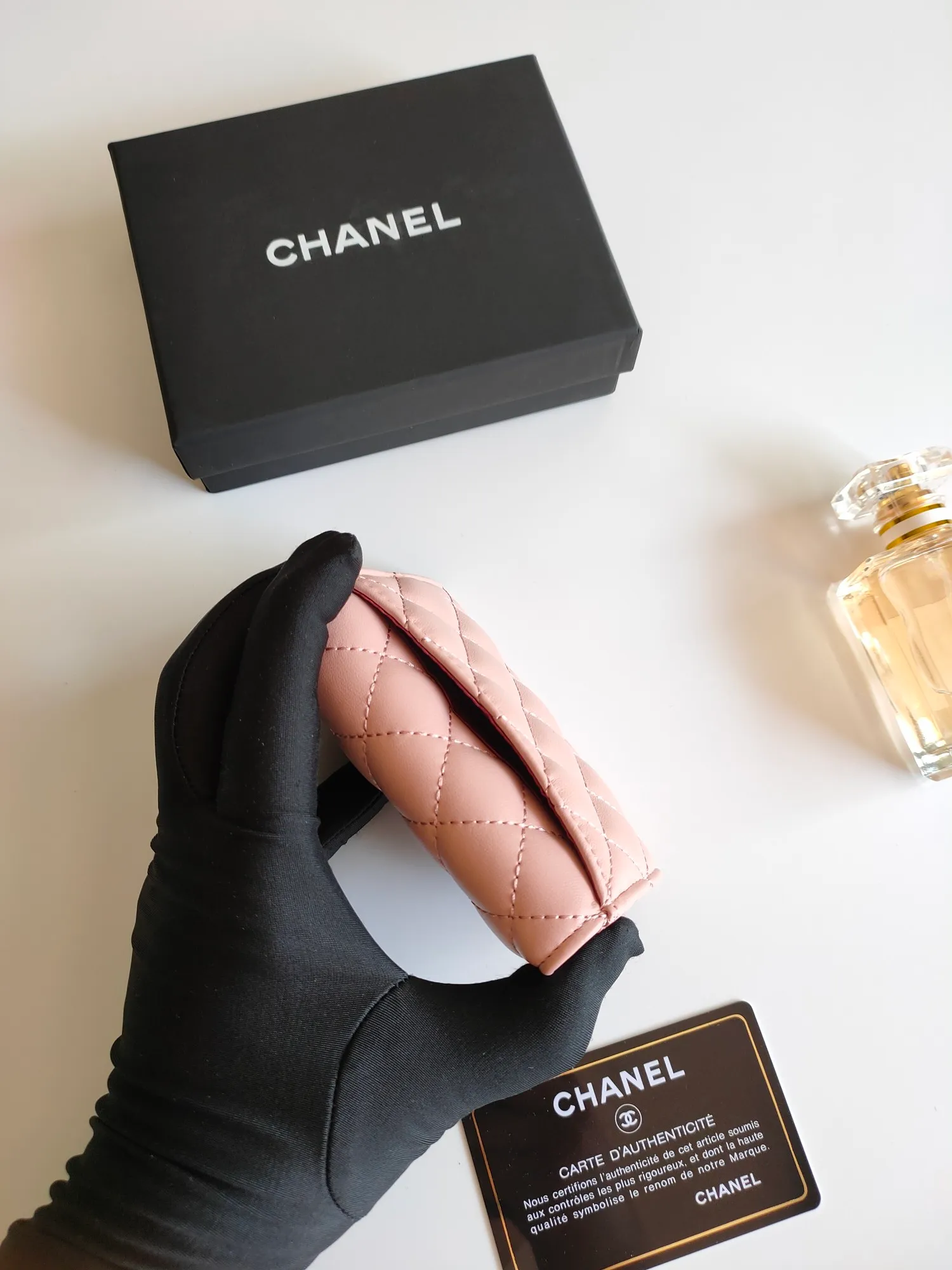 ￥110 CHANEL Chanel classic flap card holder. Imported sheepskin and caviar cowhide, card holder and coin purse integrated, with slip pocket on the back, model number: AP448, size: 7.5 × 11.3 × 2.1 cm