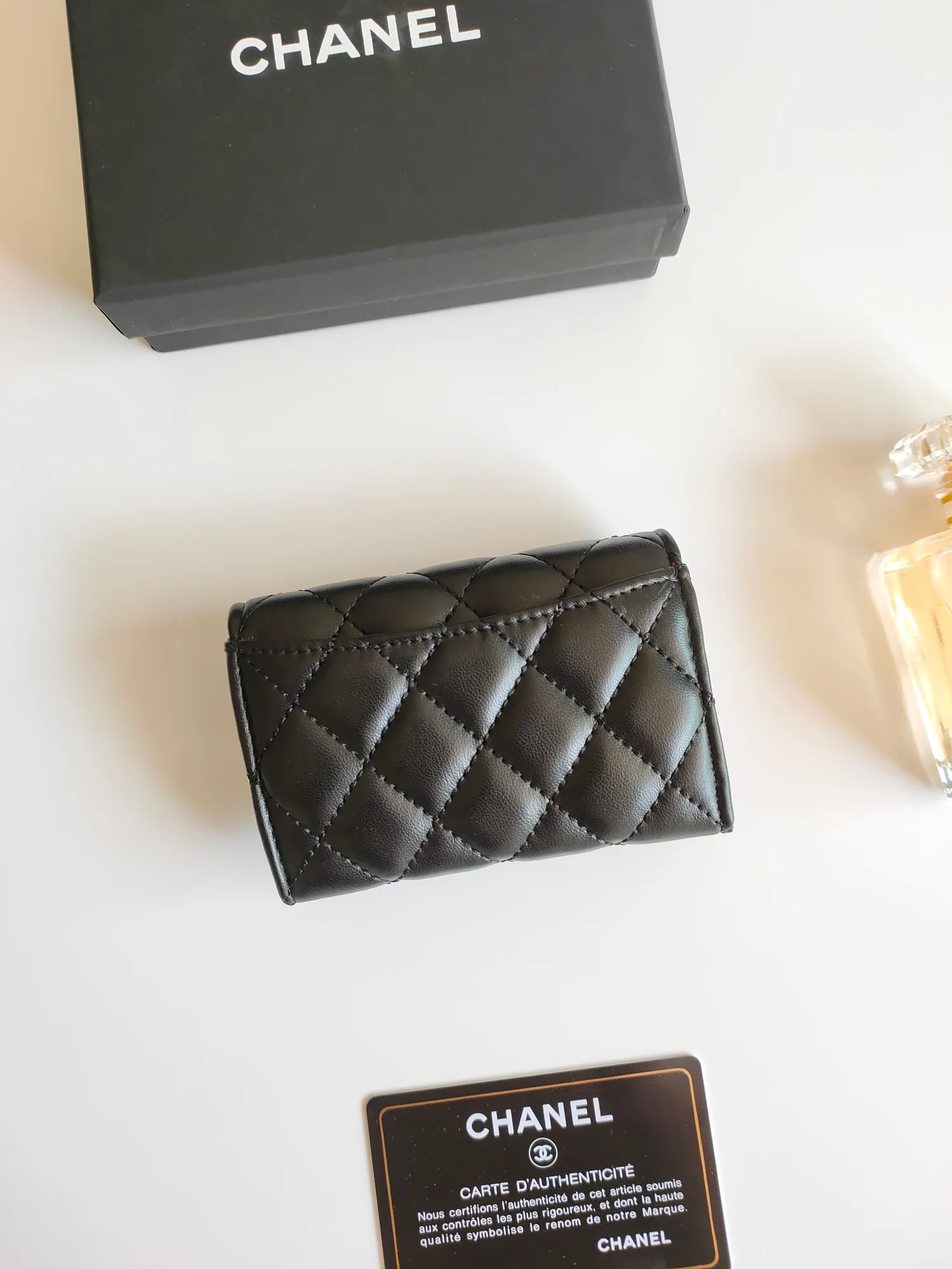 ￥130CHANEL Chanel classic flap card holder. Imported sheepskin and caviar cowhide, card holder and coin purse integrated, with slip pocket on the back, model number: AP448, size: 7.5 × 11.3 × 2.1 cm