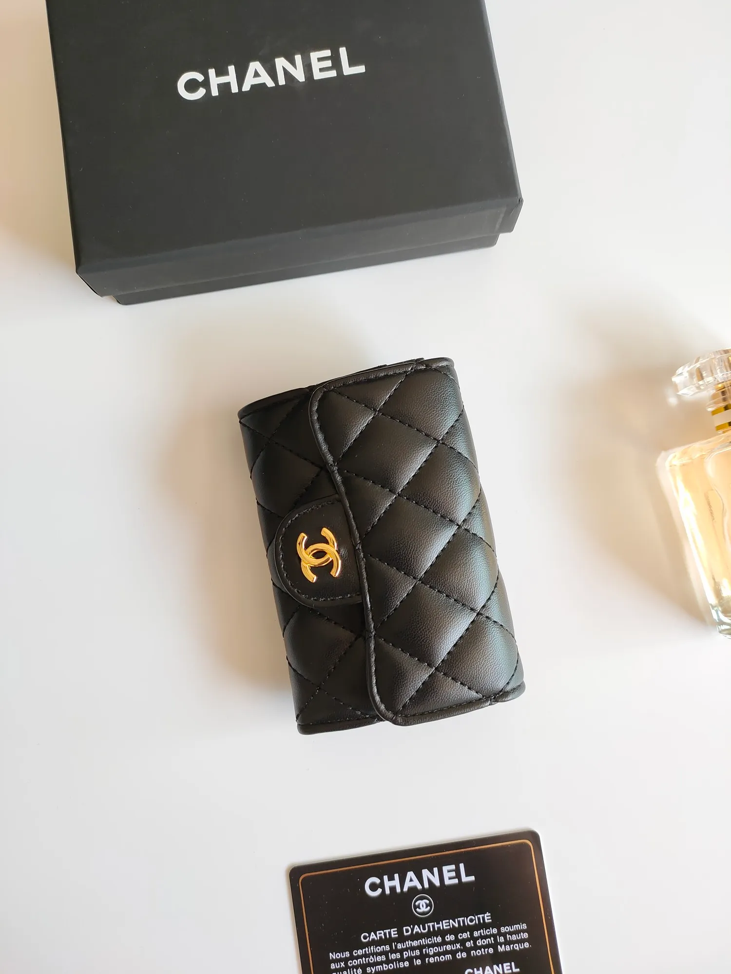 ￥130CHANEL Chanel classic flap card holder. Imported sheepskin and caviar cowhide, card holder and coin purse integrated, with slip pocket on the back, model number: AP448, size: 7.5 × 11.3 × 2.1 cm