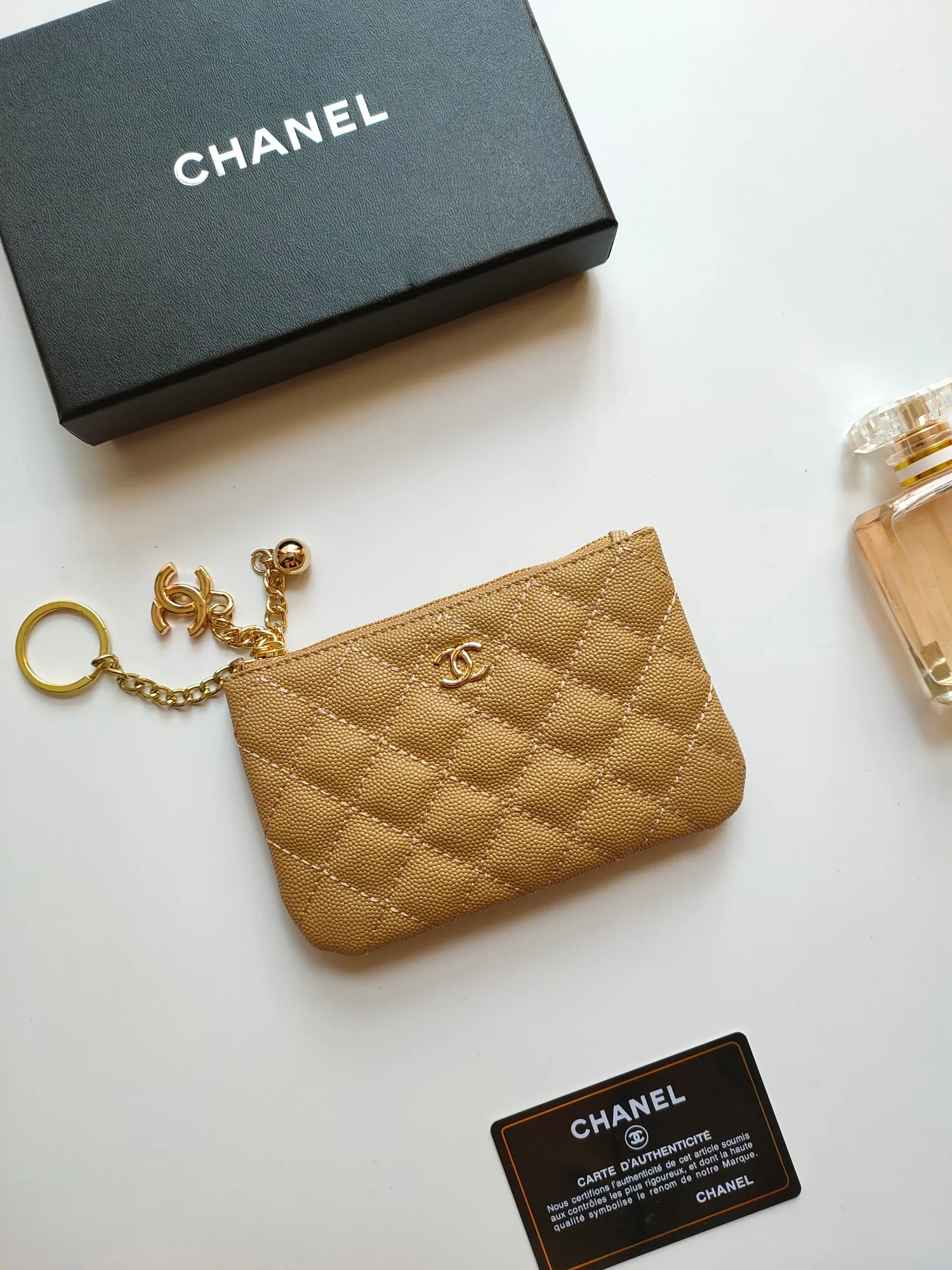 ￥120 CHANEL's new pendant coin purse 💦Model No. A50168 top-quality leather hardware, rhombus pattern. Beautiful details, complete package! Size:14-10-1cm