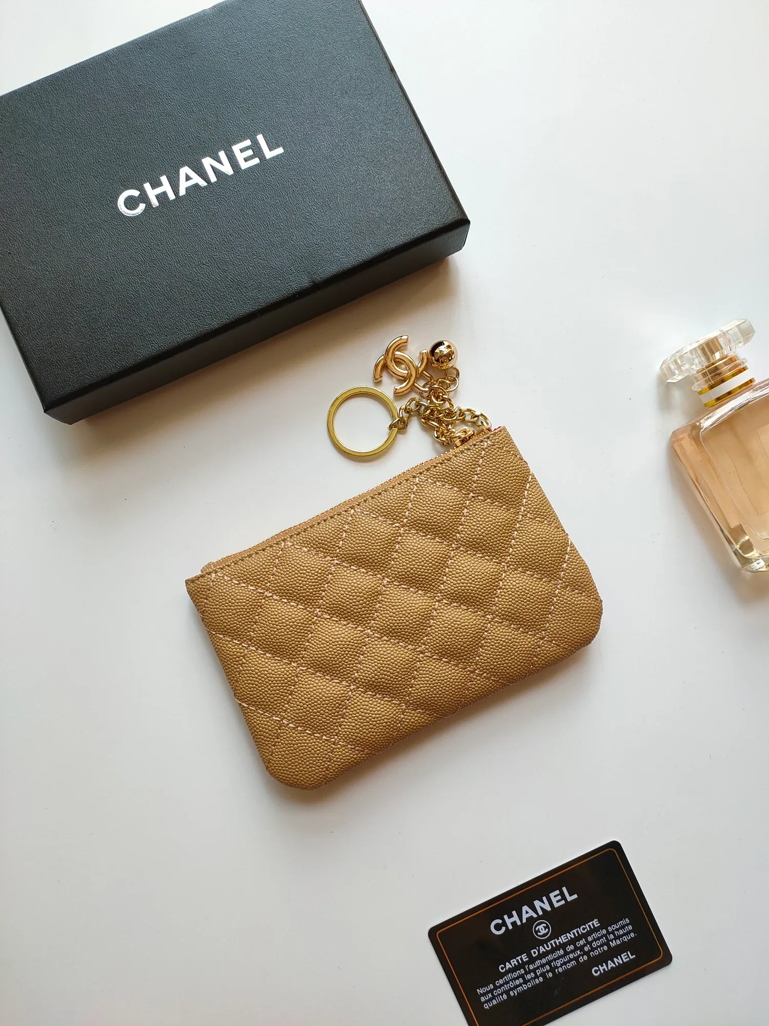 ￥120 CHANEL's new pendant coin purse 💦Model No. A50168 top-quality leather hardware, rhombus pattern. Beautiful details, complete package! Size:14-10-1cm