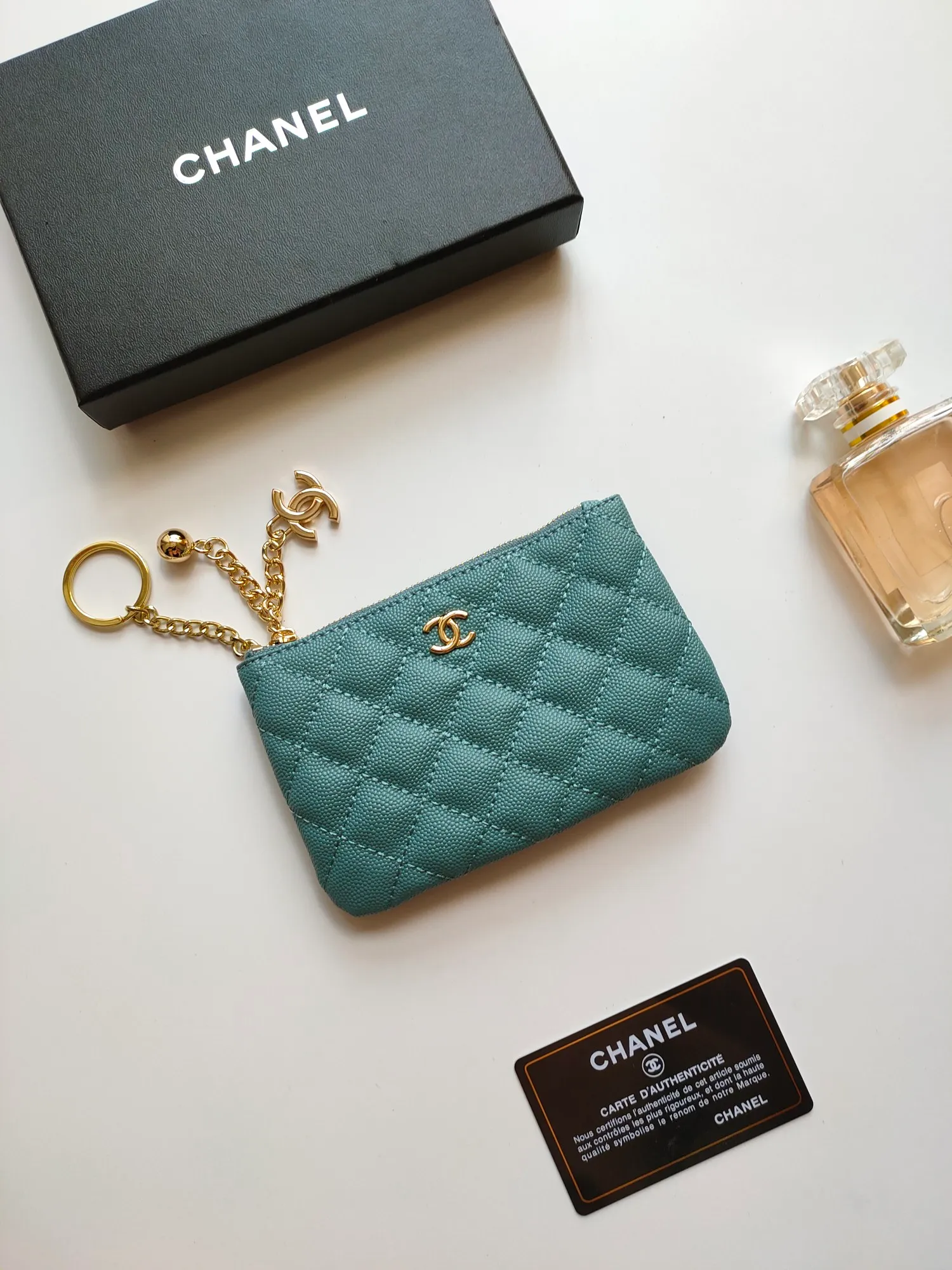 ￥120 CHANEL's new pendant coin purse 💦Model No. A50168 top-quality leather hardware, rhombus pattern. Beautiful details, complete package! Size:14-10-1cm