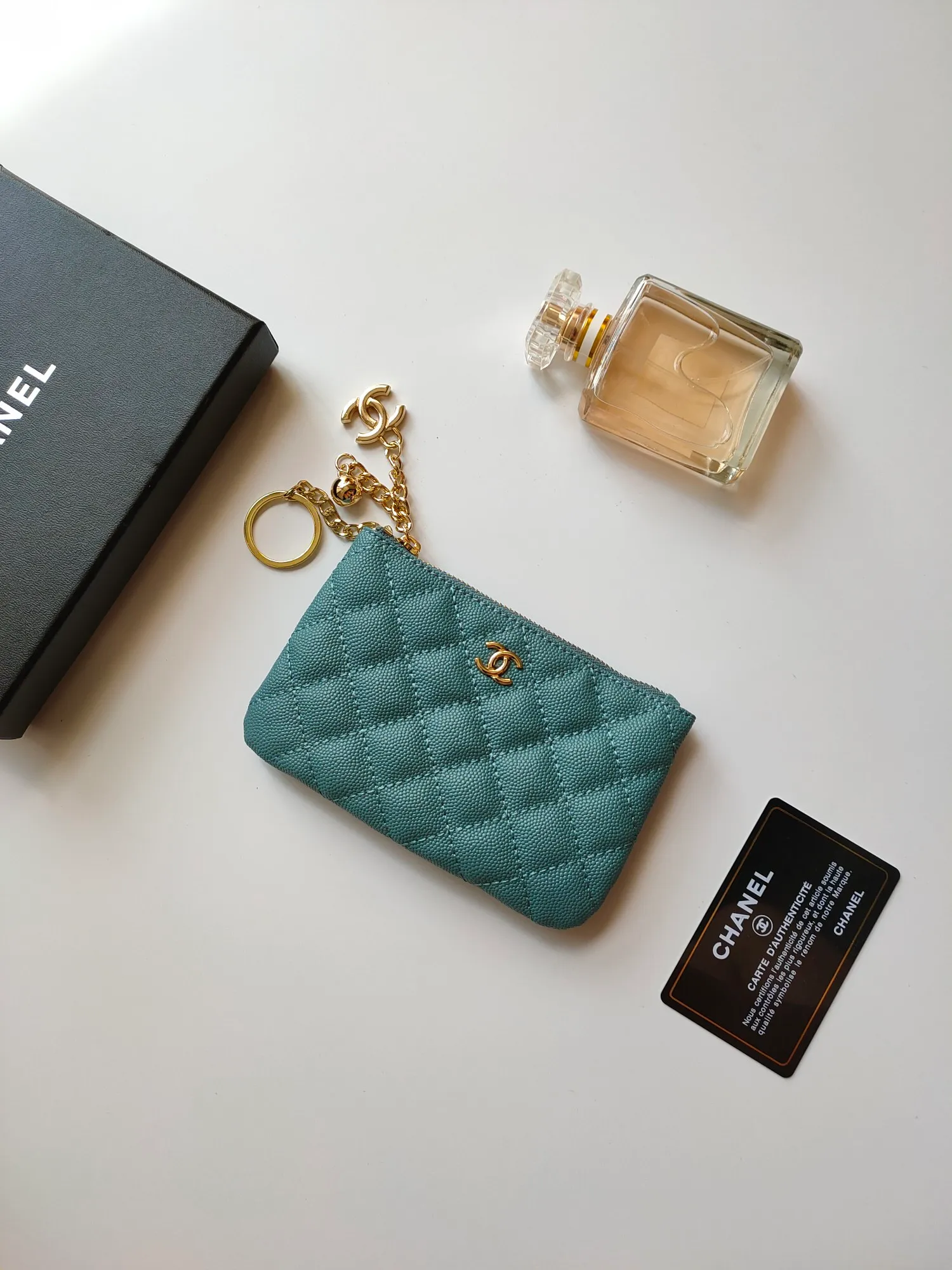 ￥120 CHANEL's new pendant coin purse 💦Model No. A50168 top-quality leather hardware, rhombus pattern. Beautiful details, complete package! Size:14-10-1cm
