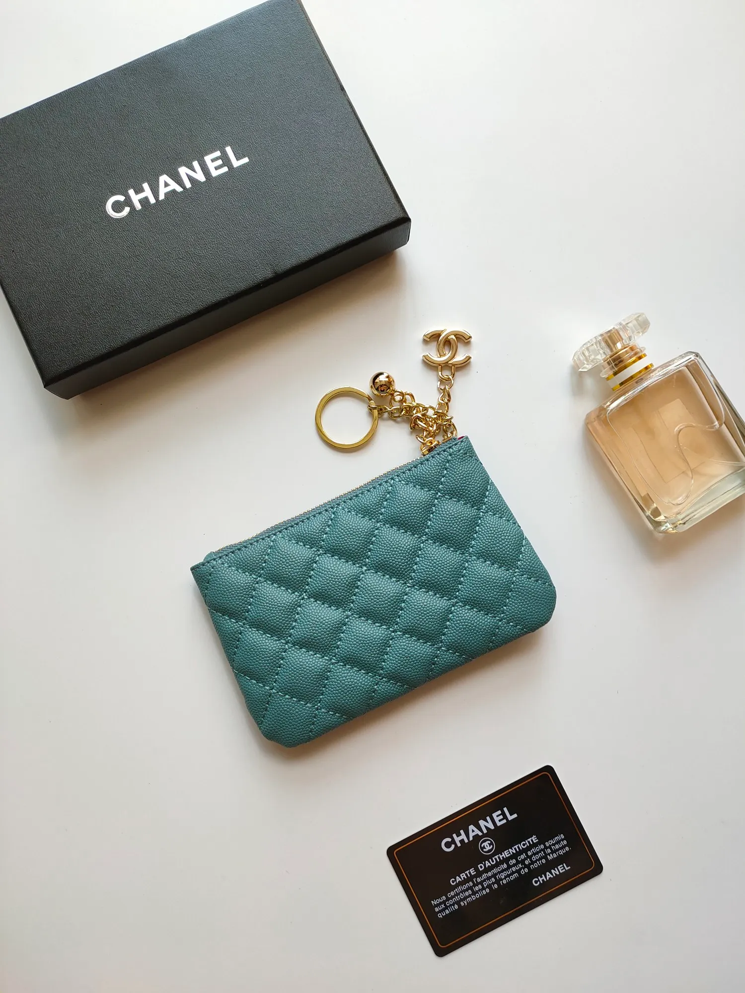 ￥120 CHANEL's new pendant coin purse 💦Model No. A50168 top-quality leather hardware, rhombus pattern. Beautiful details, complete package! Size:14-10-1cm
