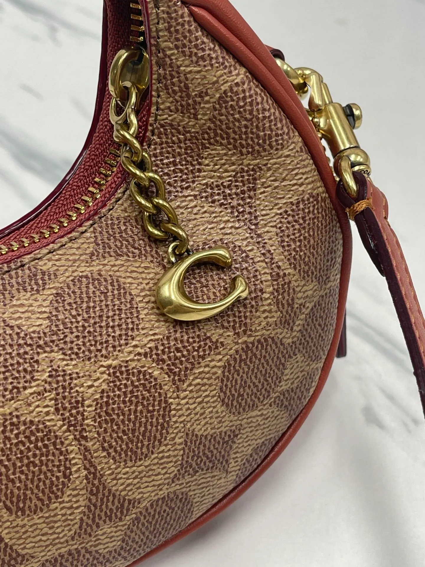 Batch 360💰Coach’s new women’s mini dumpling bag model: CR510 wrist bag, shoulder crossbody retro half-moon bag jonie armpit bag, size: 15*7*6