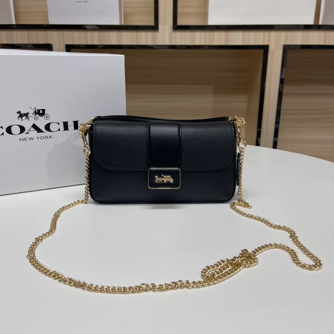 Top original order p420💰COACH Classic Outlet new GRACE flip shoulder crossbody bag for women, model CC033. Size: 22X12.5X5.5
