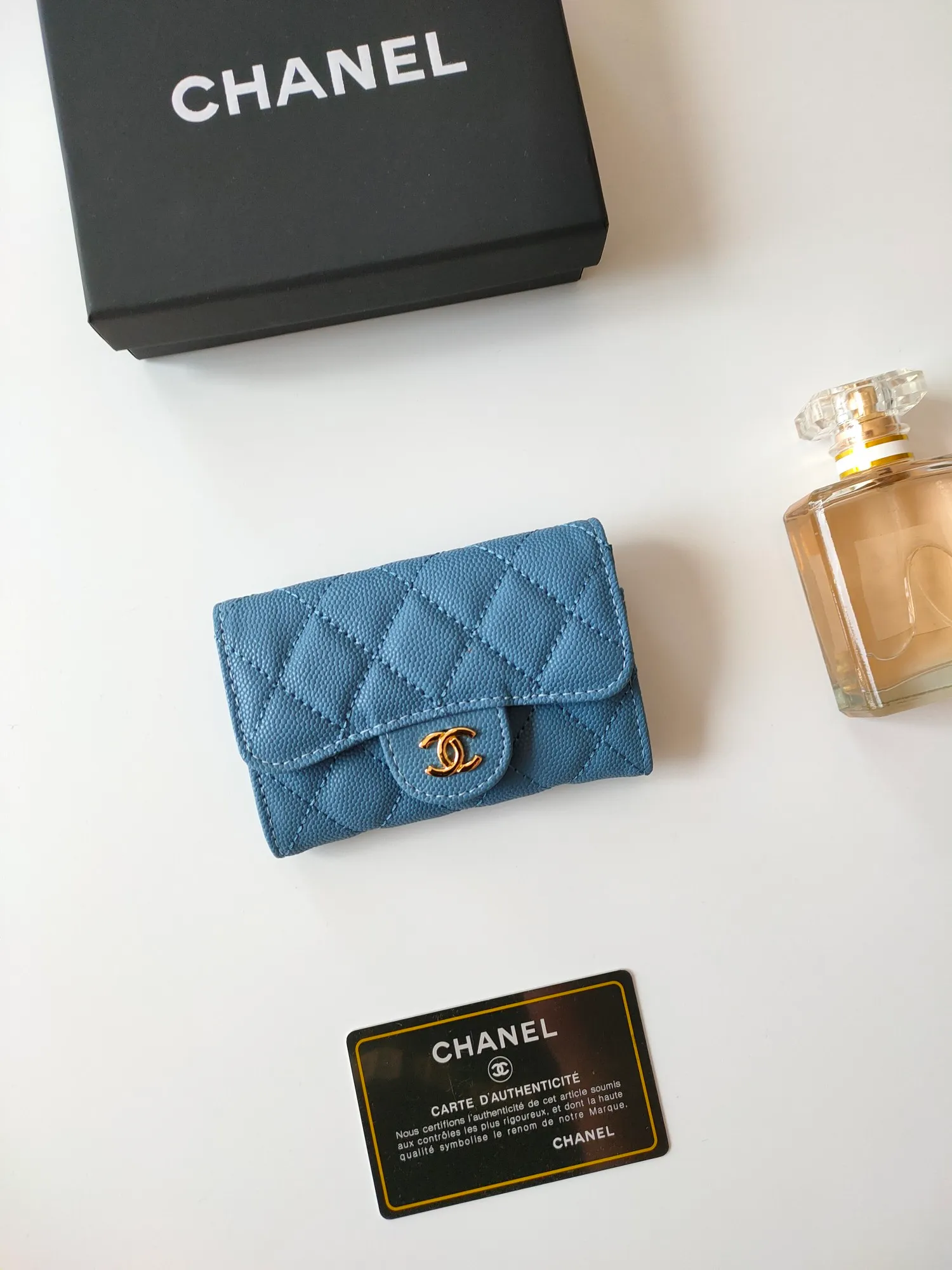 ￥130CHANEL Chanel classic flap card holder. Imported sheepskin and caviar cowhide, card holder and coin purse integrated, with slip pocket on the back, model number: AP448, size: 7.5 × 11.3 × 2.1 cm