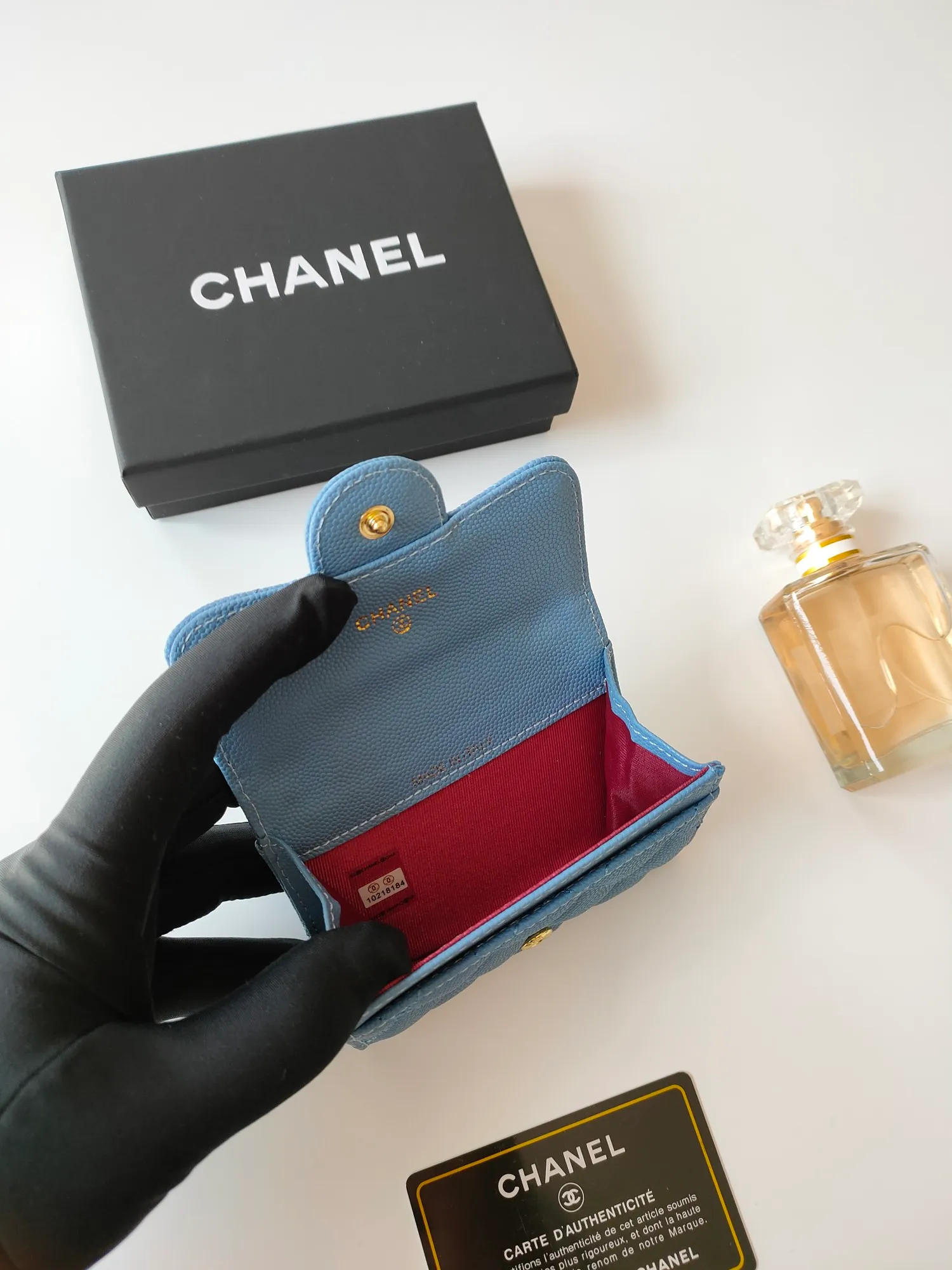 ￥130CHANEL Chanel classic flap card holder. Imported sheepskin and caviar cowhide, card holder and coin purse integrated, with slip pocket on the back, model number: AP448, size: 7.5 × 11.3 × 2.1 cm