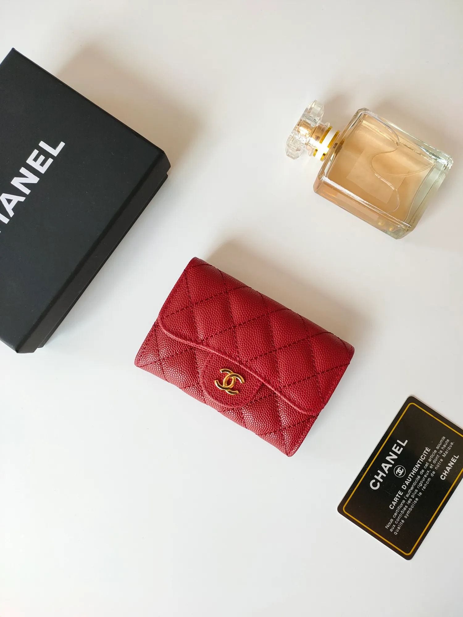 ￥110 CHANEL Chanel classic flap card holder. Imported sheepskin and caviar cowhide, card holder and coin purse integrated, with slip pocket on the back, model number: AP448, size: 7.5 × 11.3 × 2.1 cm