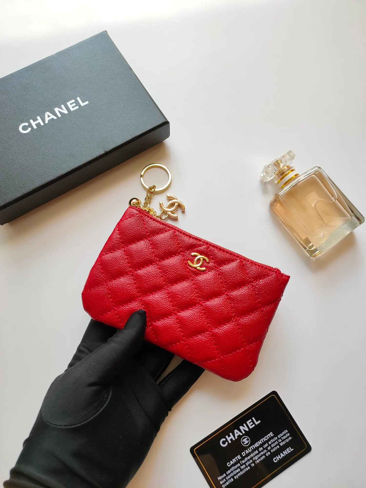 ￥120 CHANEL's new pendant coin purse 💦Model No. A50168 top-quality leather hardware, rhombus pattern. Beautiful details, complete package! Size:14-10-1cm