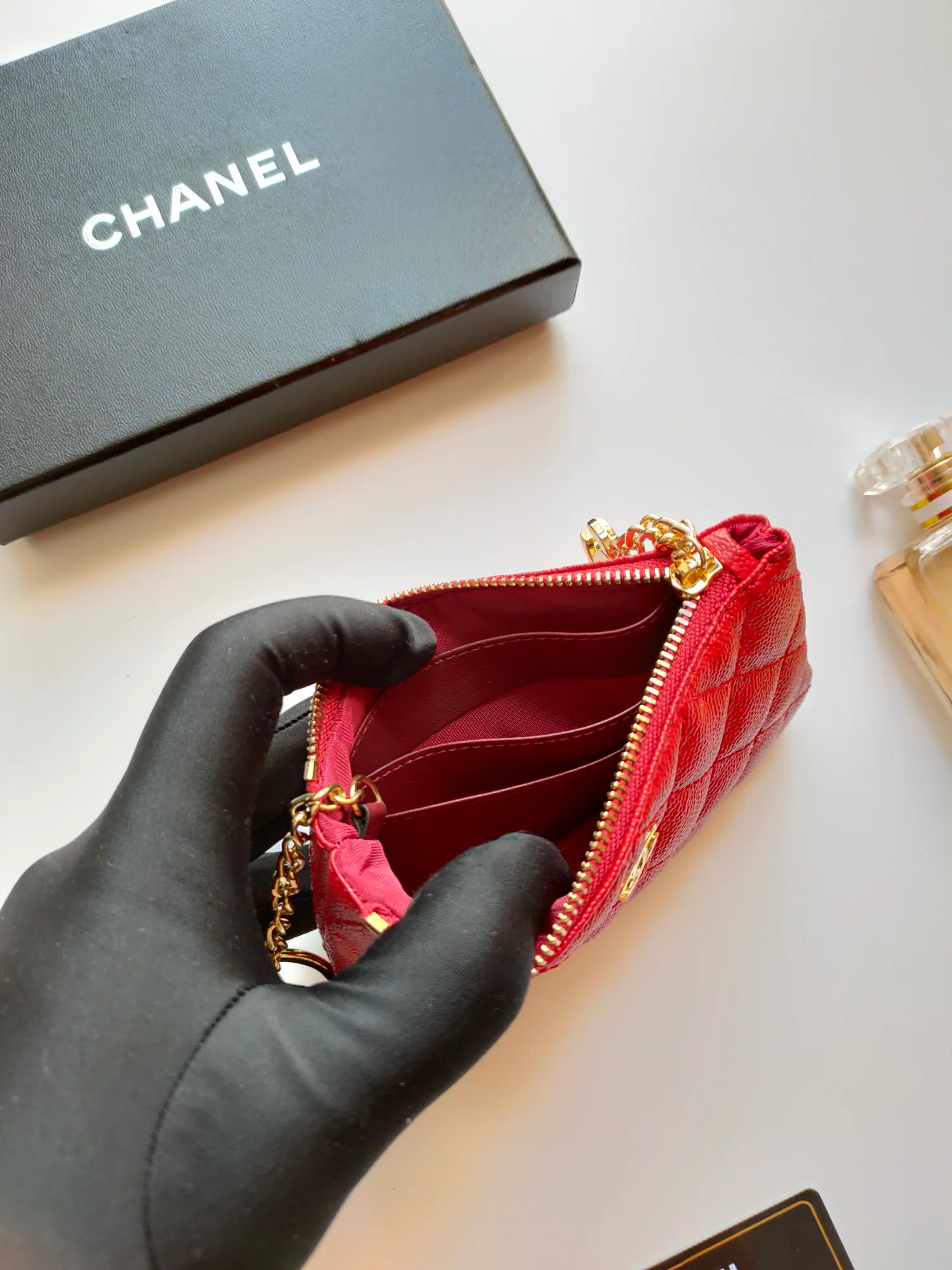 ￥120 CHANEL's new pendant coin purse 💦Model No. A50168 top-quality leather hardware, rhombus pattern. Beautiful details, complete package! Size:14-10-1cm