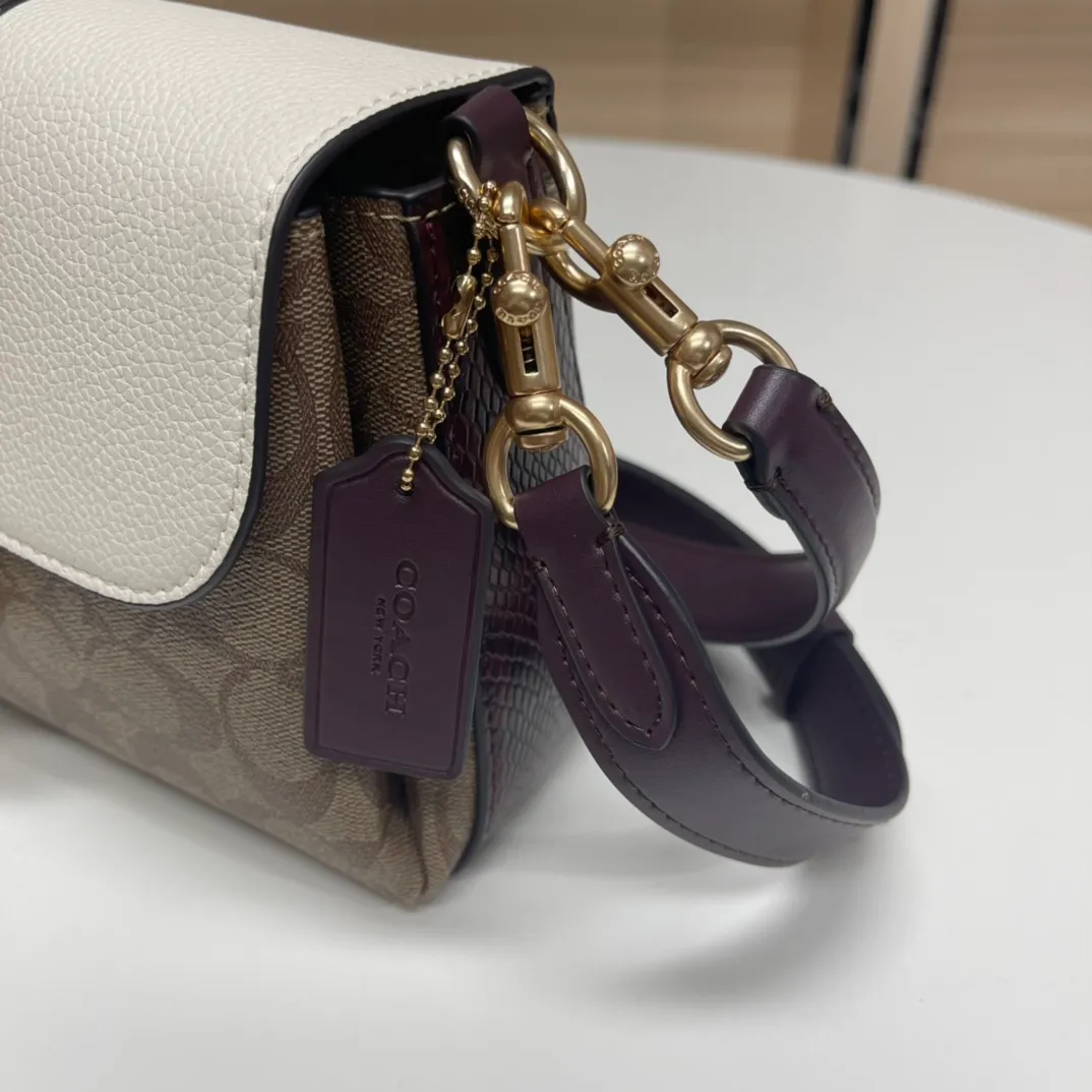 Top original order p480💰COACH counter synchronization outlet new GRACE flip shoulder crossbody bag for women, model CC068 size: 26*16*8.5