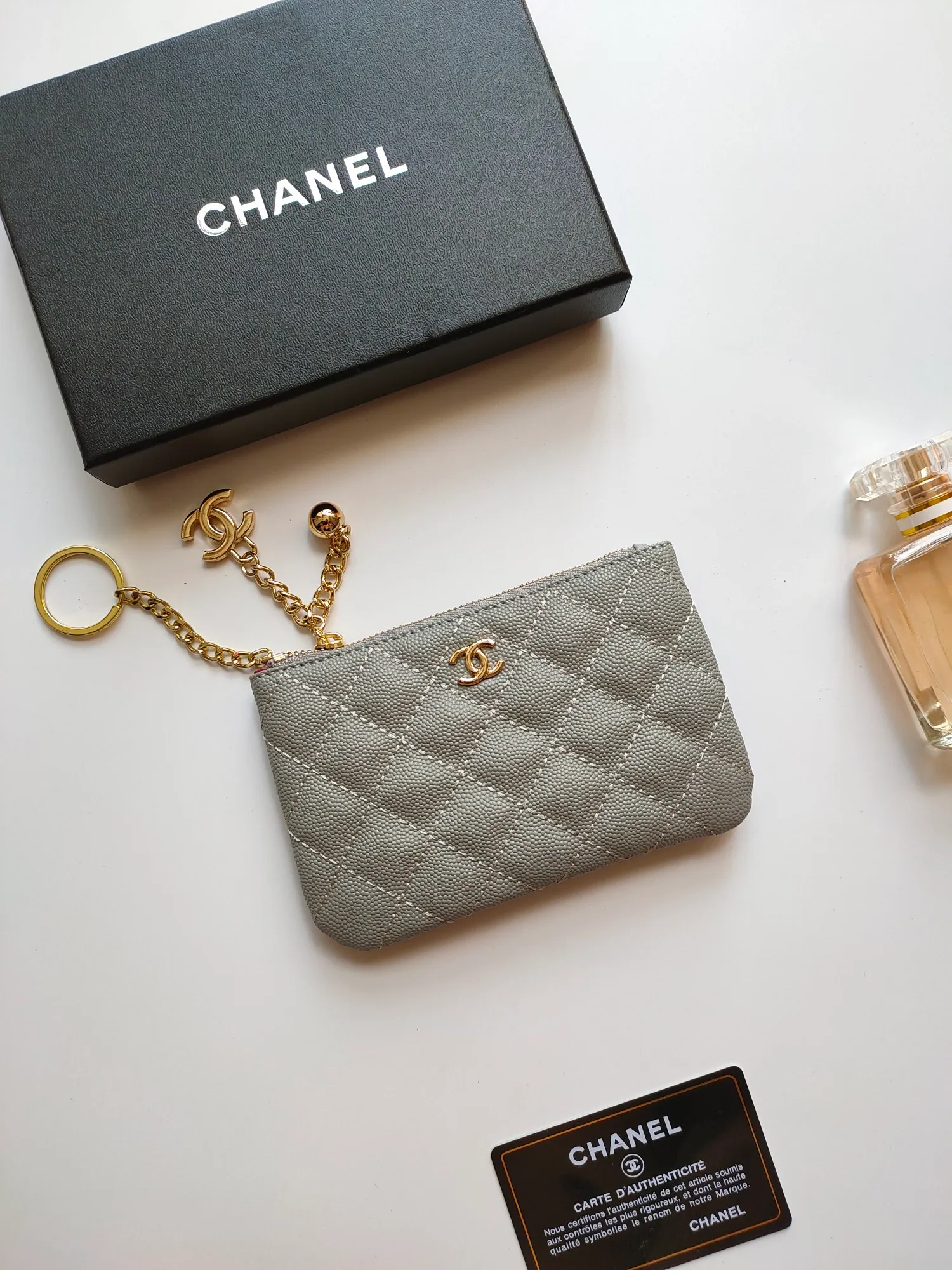 ￥120 CHANEL's new pendant coin purse 💦Model No. A50168 top-quality leather hardware, rhombus pattern. Beautiful details, complete package! Size:14-10-1cm