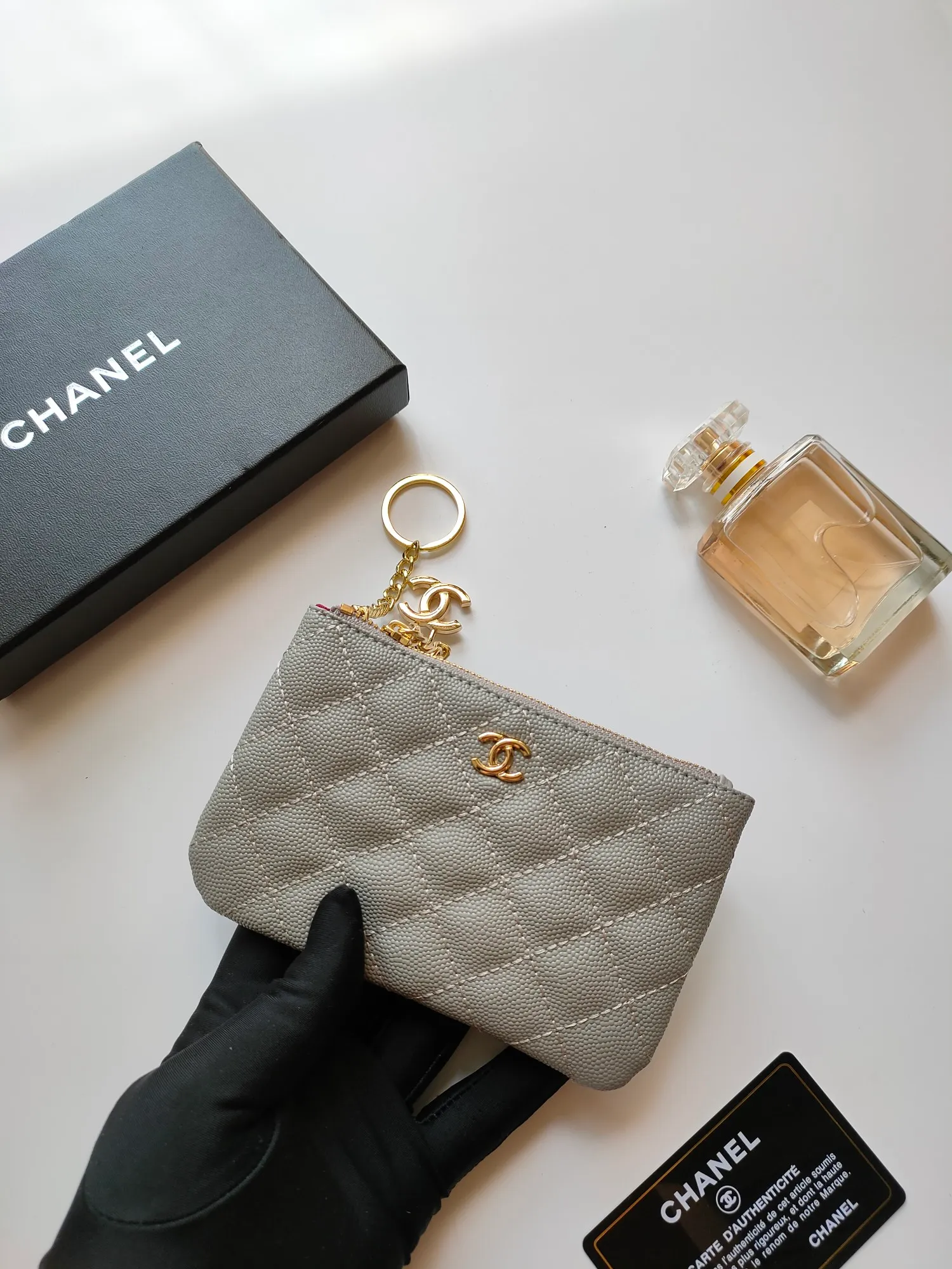 ￥120 CHANEL's new pendant coin purse 💦Model No. A50168 top-quality leather hardware, rhombus pattern. Beautiful details, complete package! Size:14-10-1cm