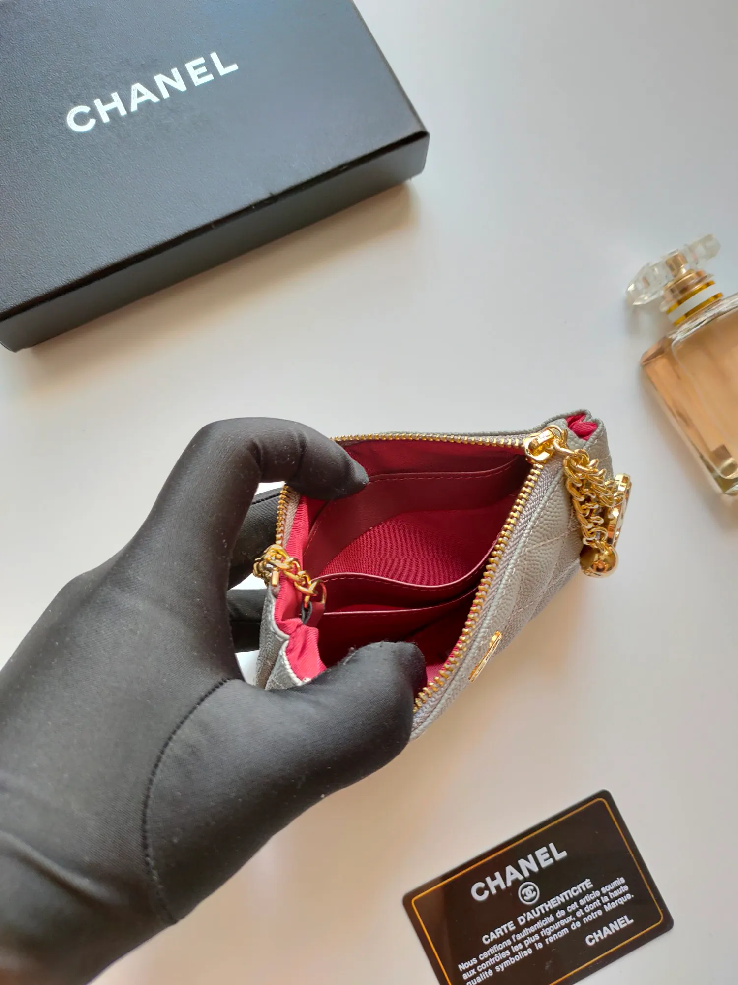 ￥120 CHANEL's new pendant coin purse 💦Model No. A50168 top-quality leather hardware, rhombus pattern. Beautiful details, complete package! Size:14-10-1cm