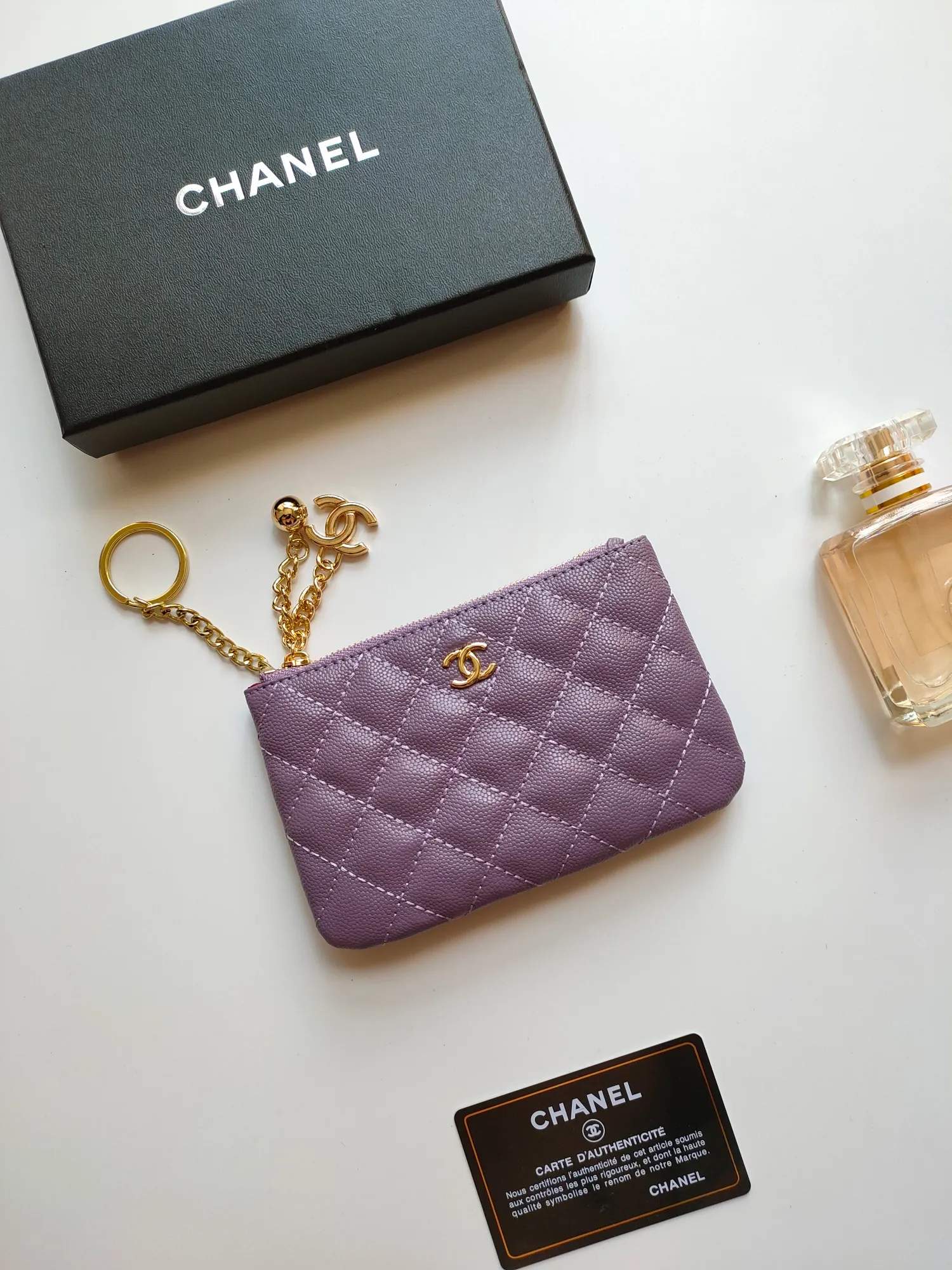 ￥120 CHANEL's new pendant coin purse 💦Model No. A50168 top-quality leather hardware, rhombus pattern. Beautiful details, complete package! Size:14-10-1cm