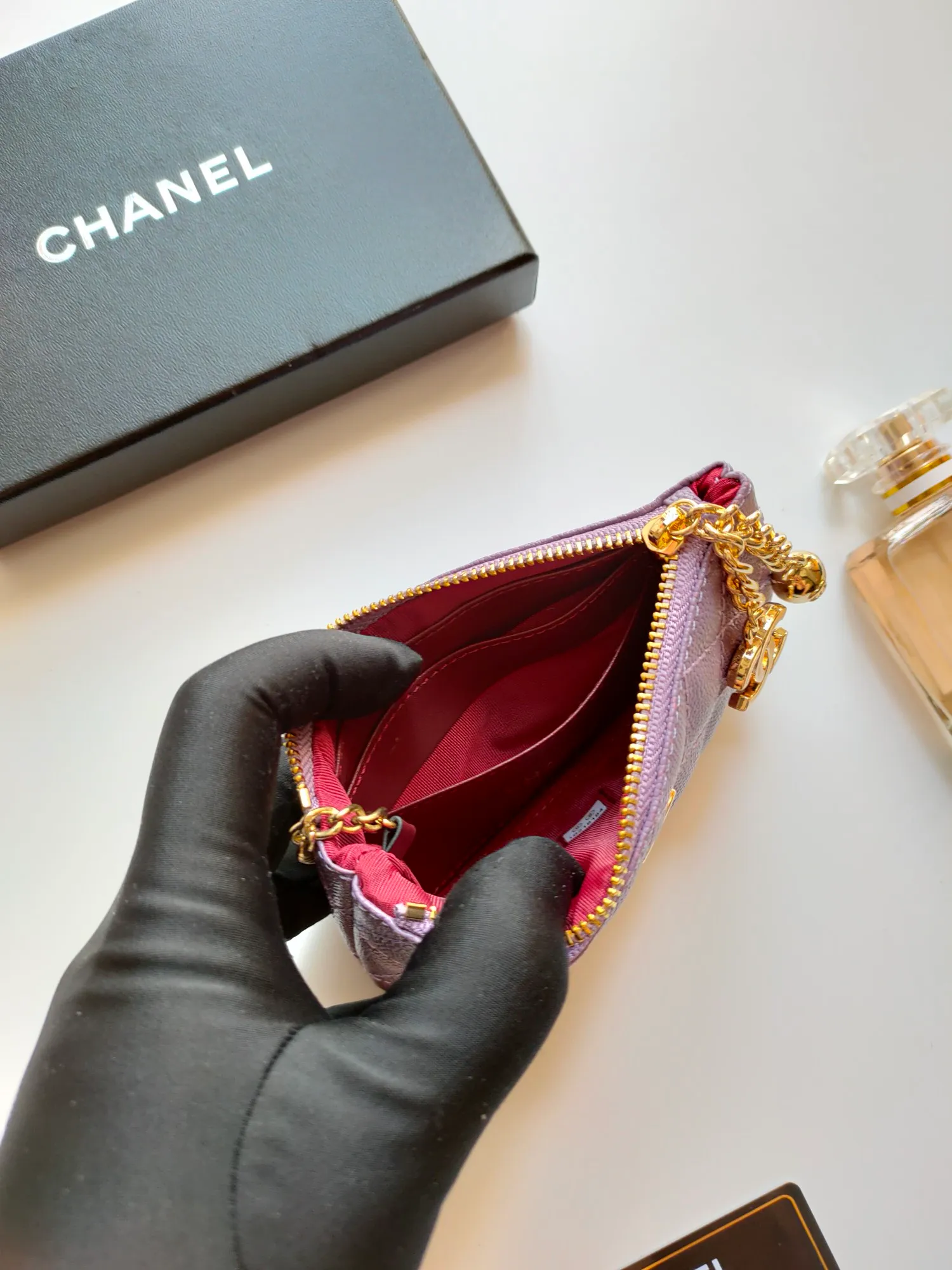 ￥120 CHANEL's new pendant coin purse 💦Model No. A50168 top-quality leather hardware, rhombus pattern. Beautiful details, complete package! Size:14-10-1cm