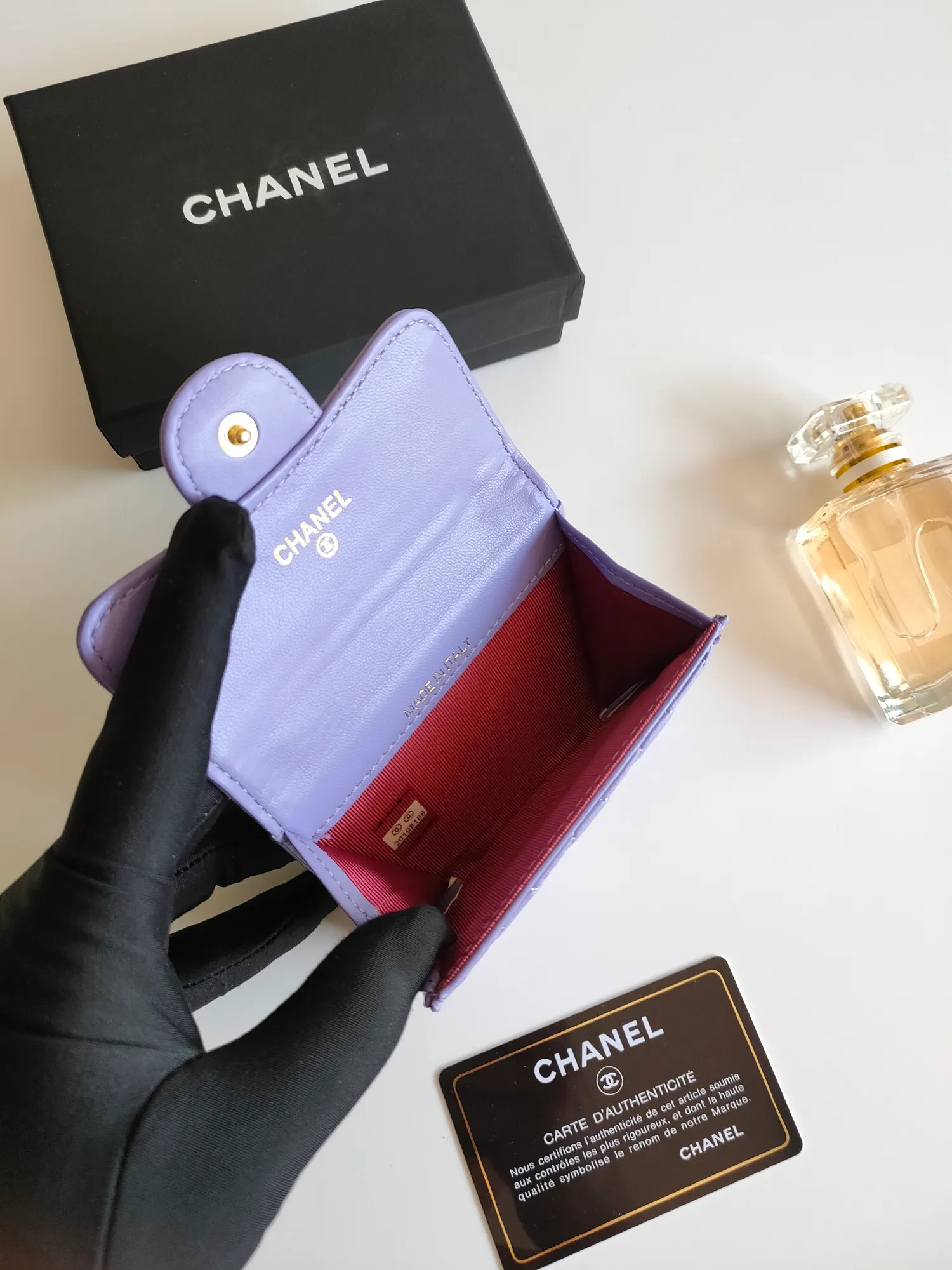 ￥110 CHANEL Chanel classic flap card holder. Imported sheepskin and caviar cowhide, card holder and coin purse integrated, with slip pocket on the back, model number: AP448, size: 7.5 × 11.3 × 2.1 cm