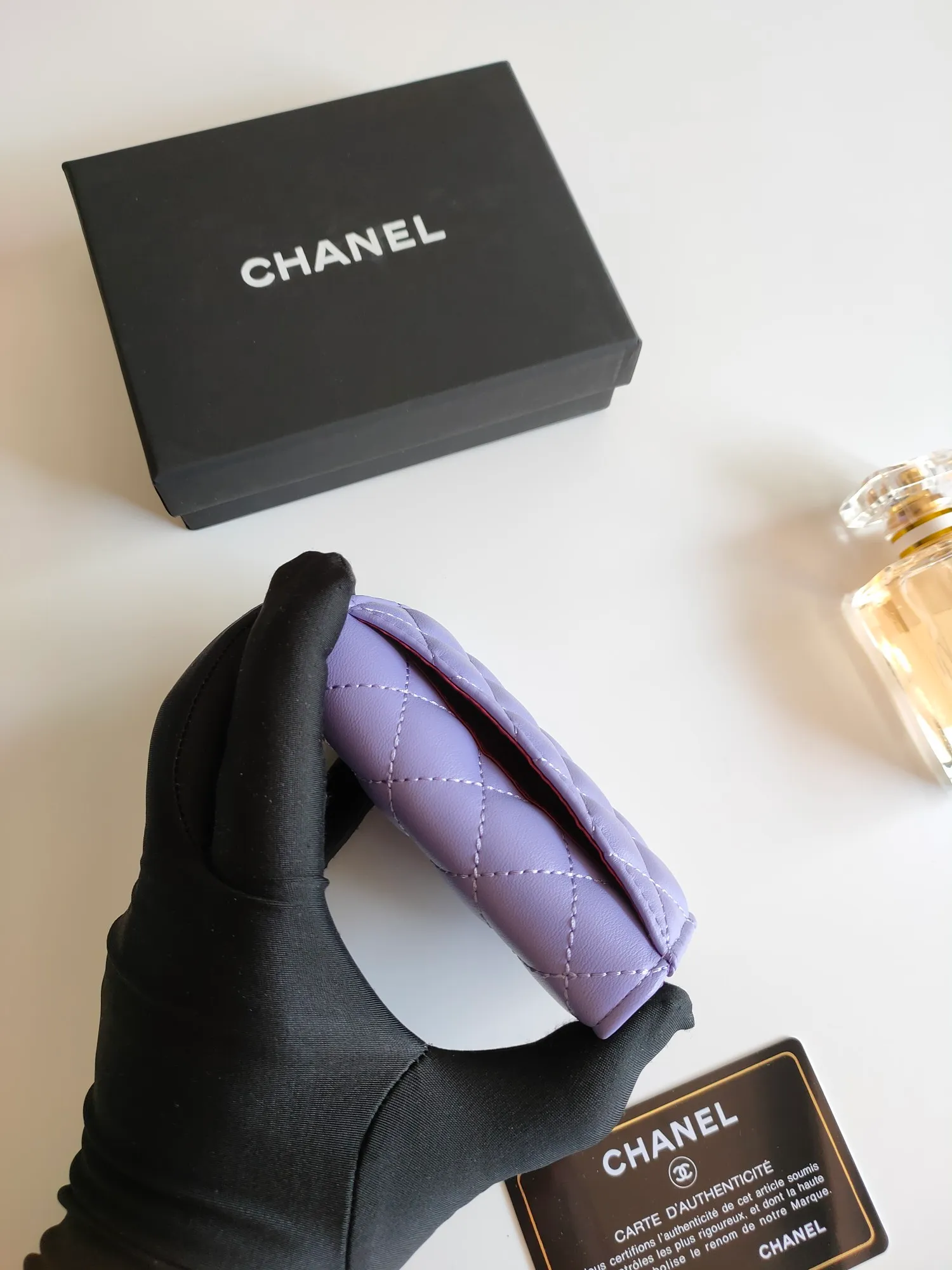 ￥110 CHANEL Chanel classic flap card holder. Imported sheepskin and caviar cowhide, card holder and coin purse integrated, with slip pocket on the back, model number: AP448, size: 7.5 × 11.3 × 2.1 cm