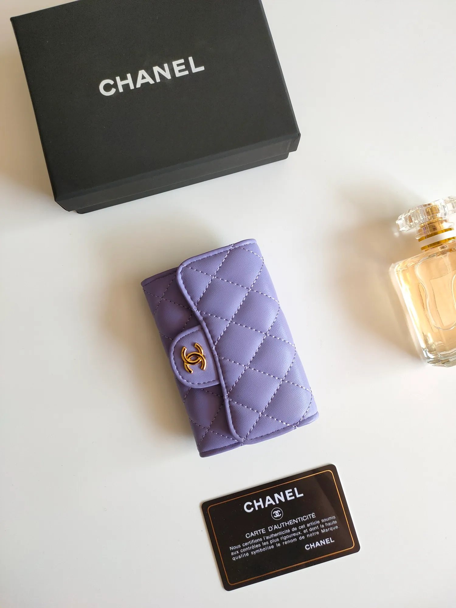 ￥110 CHANEL Chanel classic flap card holder. Imported sheepskin and caviar cowhide, card holder and coin purse integrated, with slip pocket on the back, model number: AP448, size: 7.5 × 11.3 × 2.1 cm