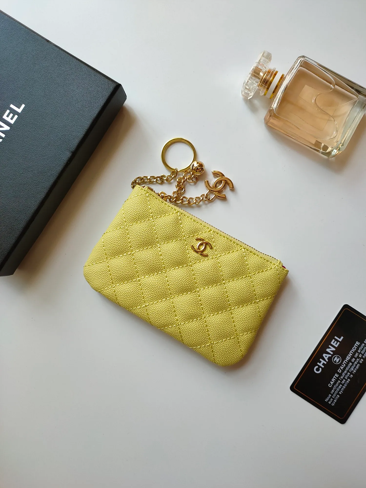 ￥120 CHANEL's new pendant coin purse 💦Model No. A50168 top-quality leather hardware, rhombus pattern. Beautiful details, complete package! Size:14-10-1cm