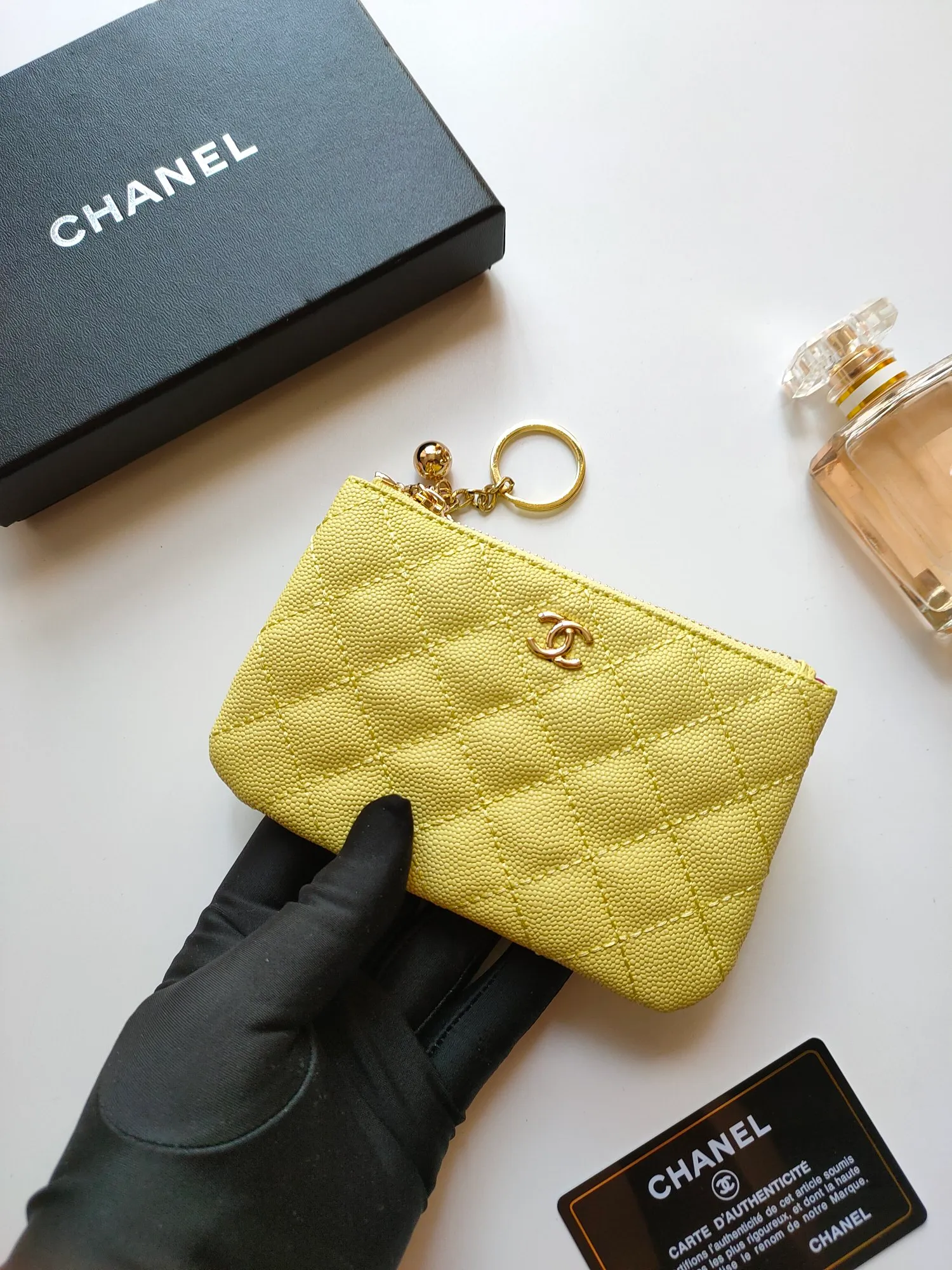 ￥120 CHANEL's new pendant coin purse 💦Model No. A50168 top-quality leather hardware, rhombus pattern. Beautiful details, complete package! Size:14-10-1cm