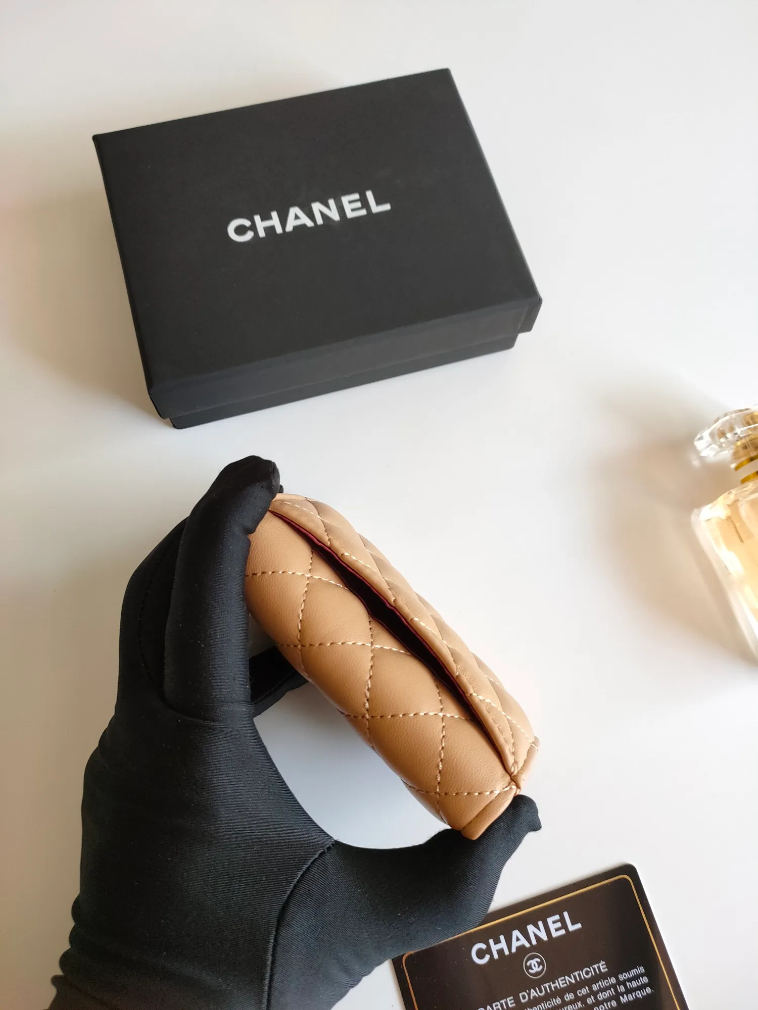 ￥110 CHANEL Chanel classic flap card holder. Imported sheepskin and caviar cowhide, card holder and coin purse integrated, with slip pocket on the back, model number: AP448, size: 7.5 × 11.3 × 2.1 cm