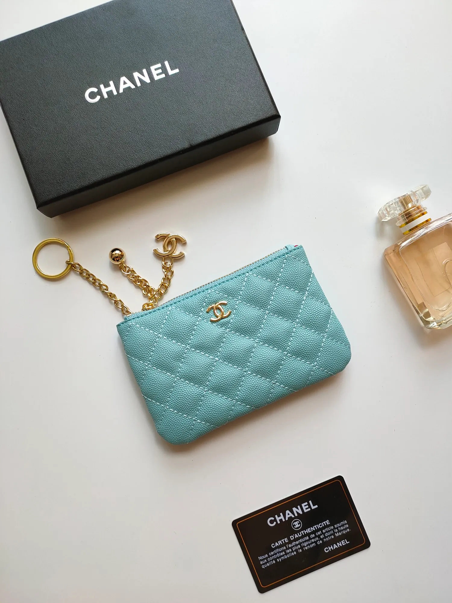 ￥120 CHANEL's new pendant coin purse 💦Model No. A50168 top-quality leather hardware, rhombus pattern. Beautiful details, complete package! Size:14-10-1cm