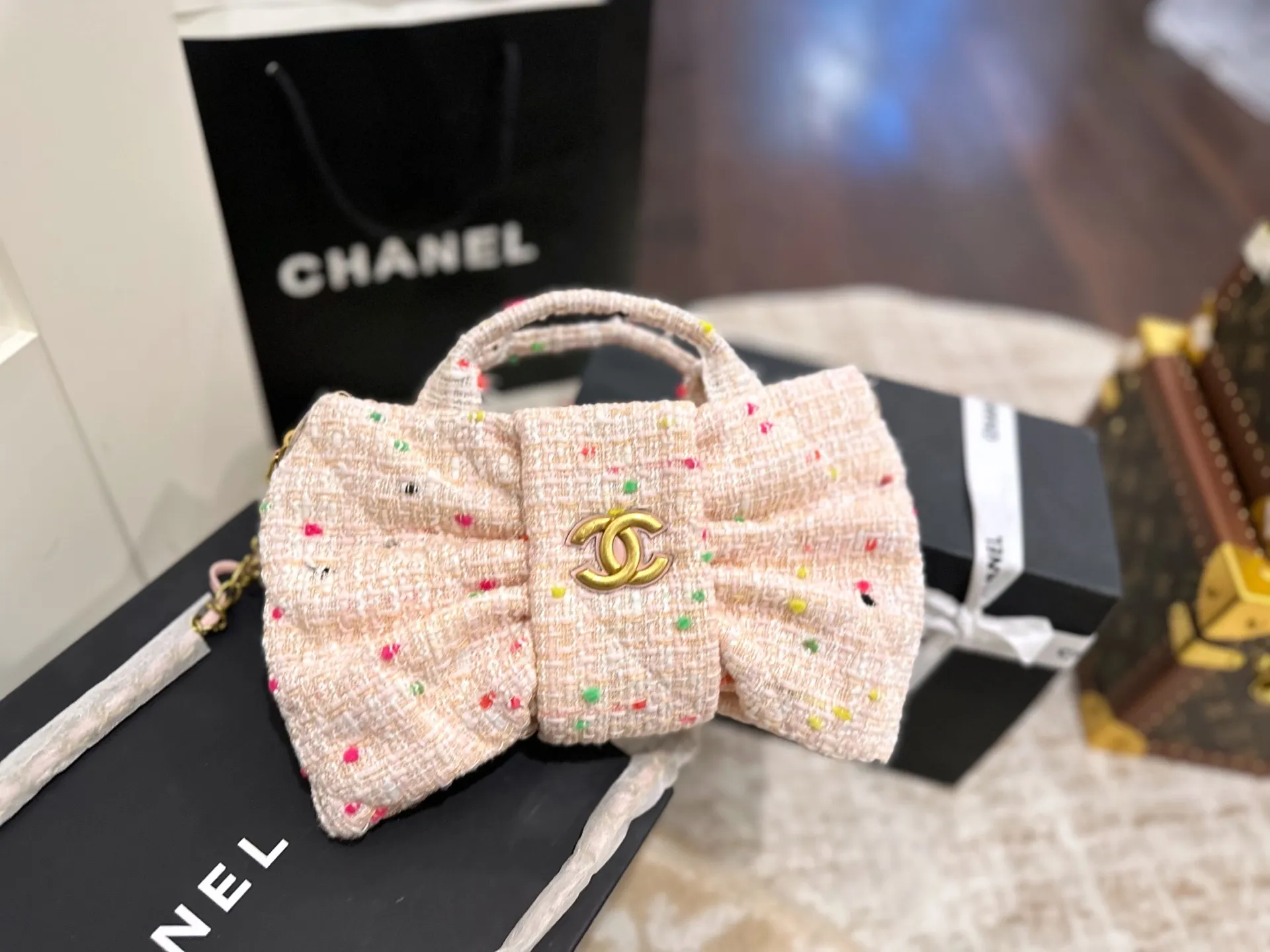 All Categories Official Website "Brand Women's Bags" Women's Bags 💙 Chanel 2025 New Chanel Bow Chain Bag