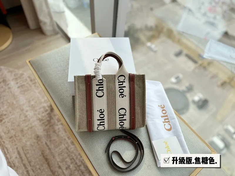 All Categories Official Website "Brand Women's Bags" Women's Bags 💙 Chloe 2023 New Chloe Canvas Tote Bag Wholesale