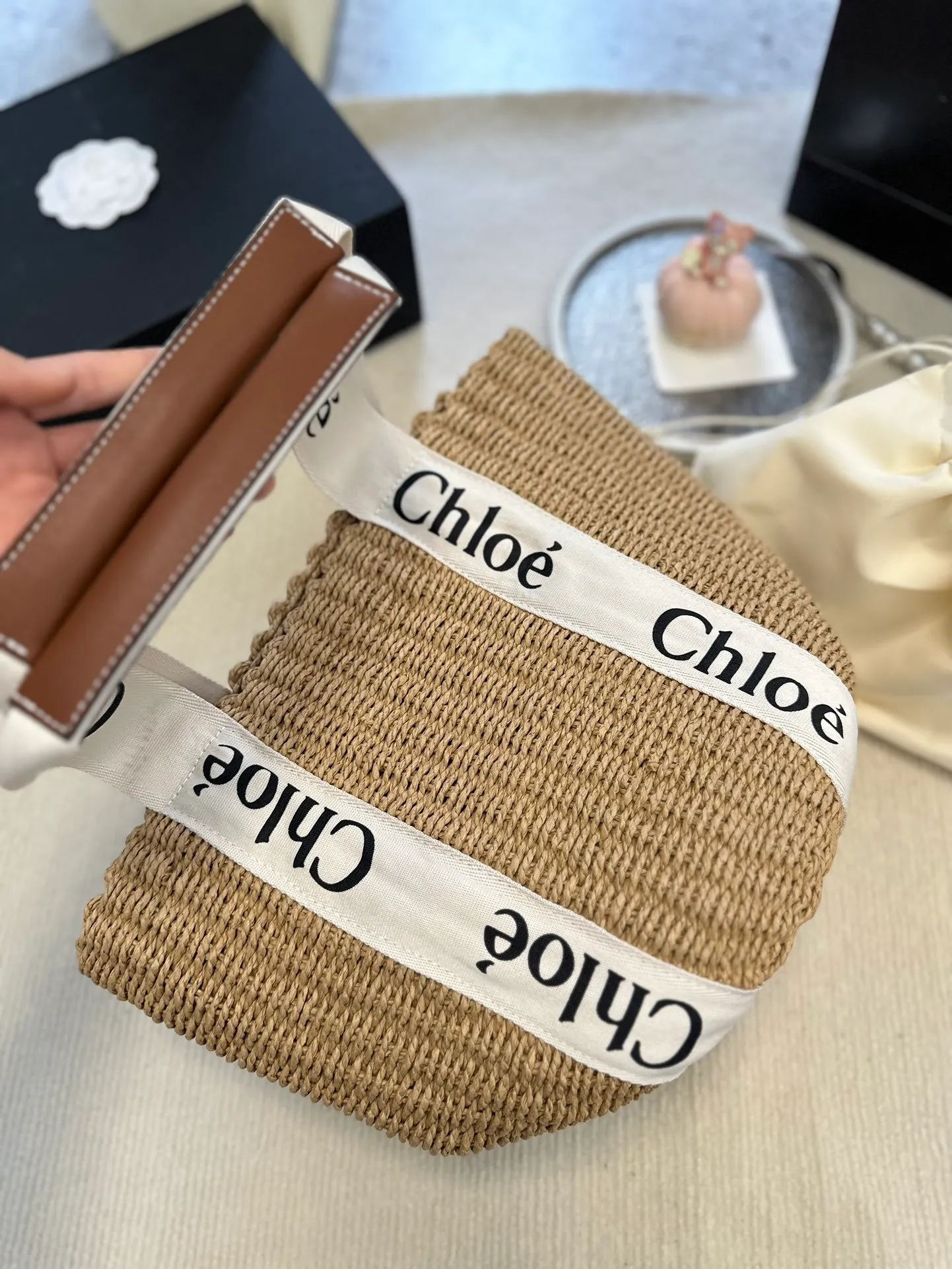 All Categories Official Website "Brand Women's Bags" Women's Bags 💙 Chloe 2023 New Chloe Straw Vegetable Basket Wholesale