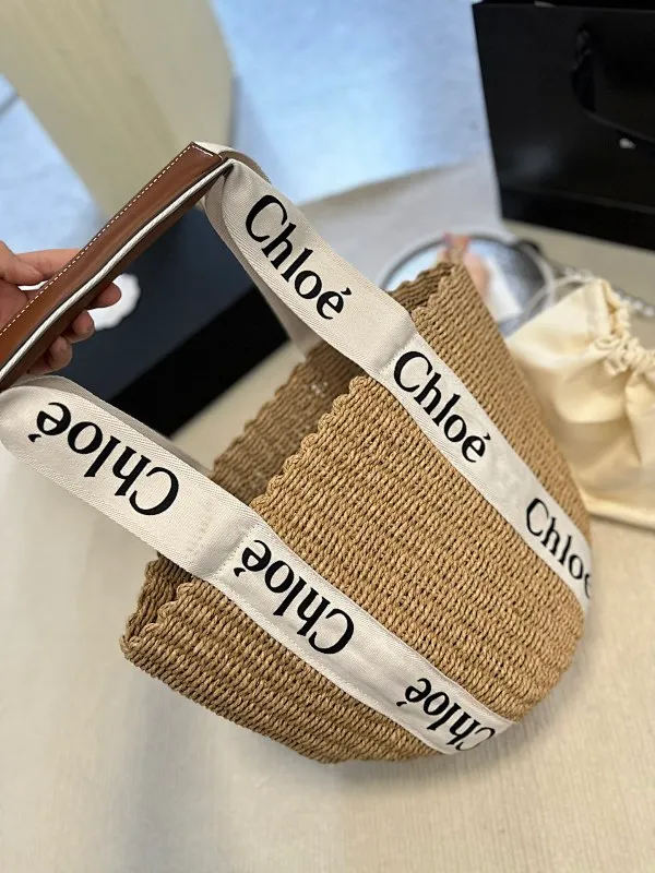 All Categories Official Website "Brand Women's Bags" Women's Bags 💙 Chloe 2023 New Chloe Straw Vegetable Basket Wholesale